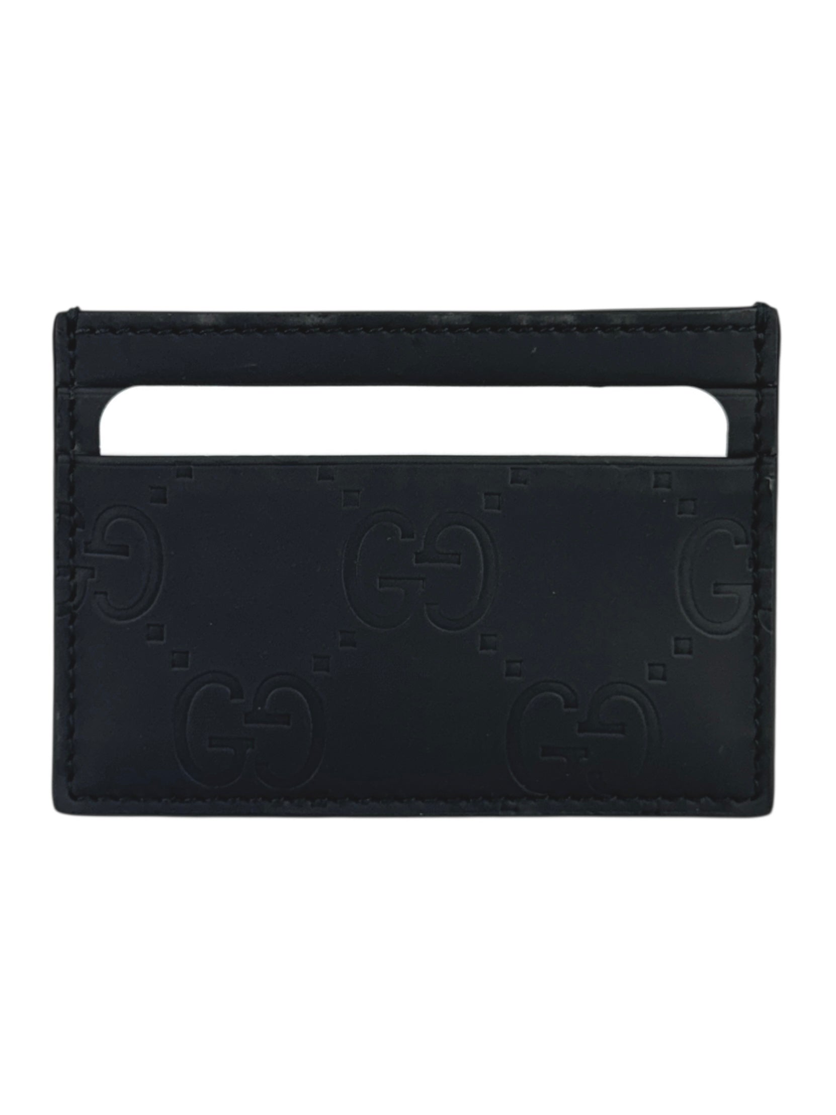 Gucci Black GG Rubber Effect Card Case