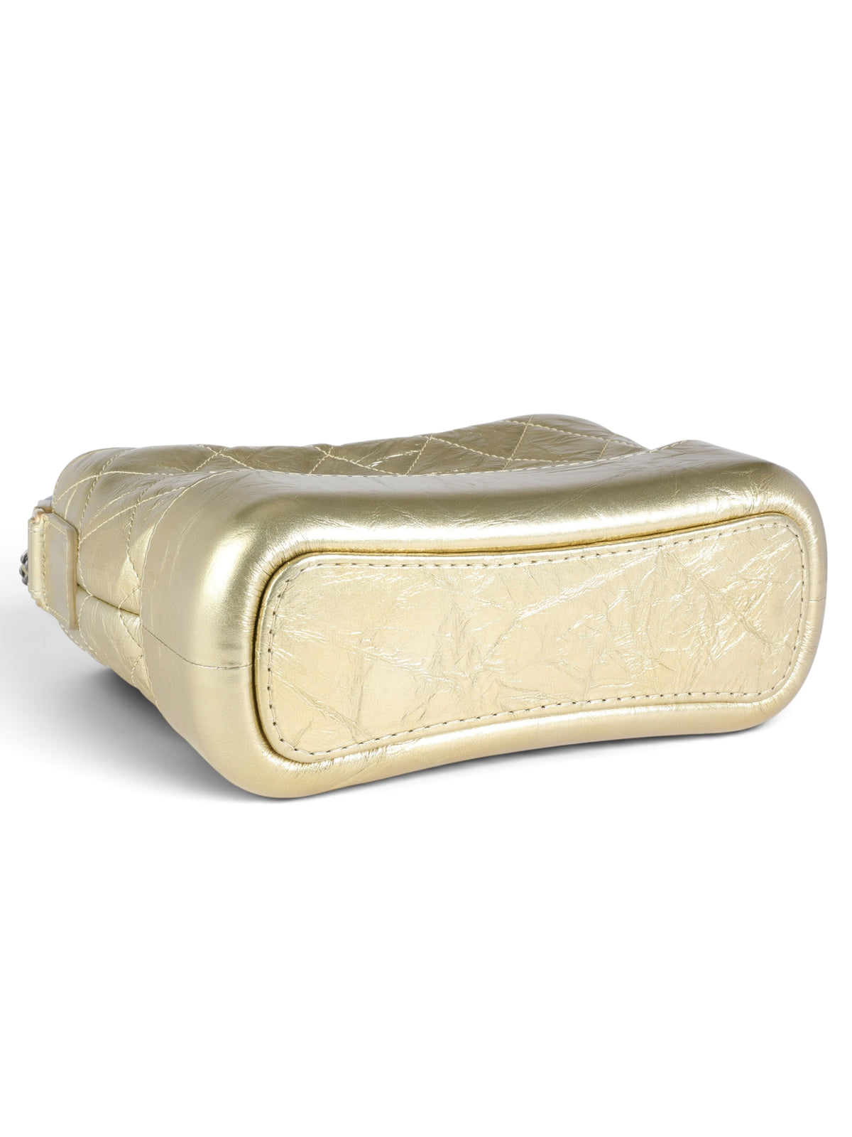 Chanel Gold Quilted Calfskin Small Gabrielle Hobo