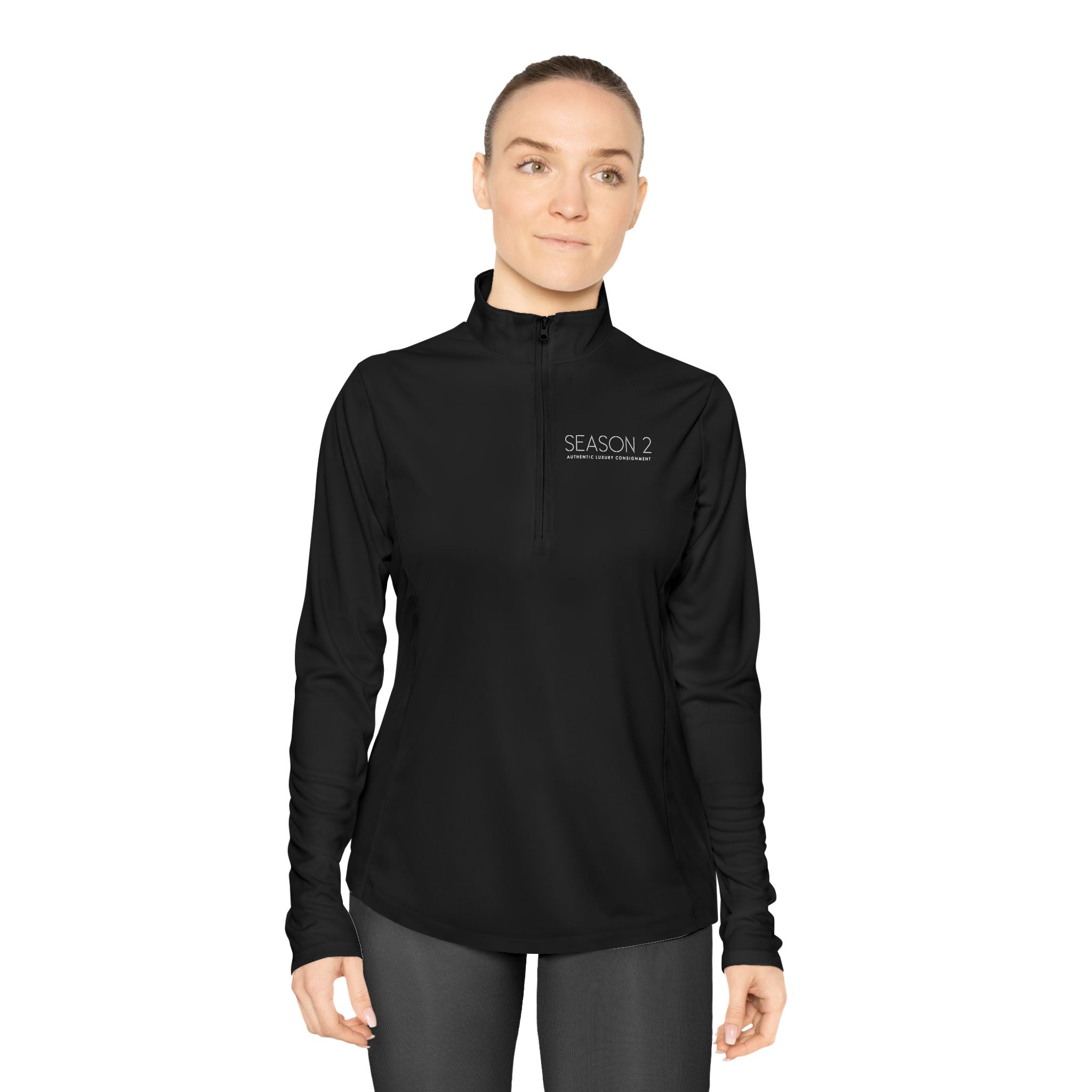 Season 2 Consign Logo Ladies Quarter-Zip Pullover