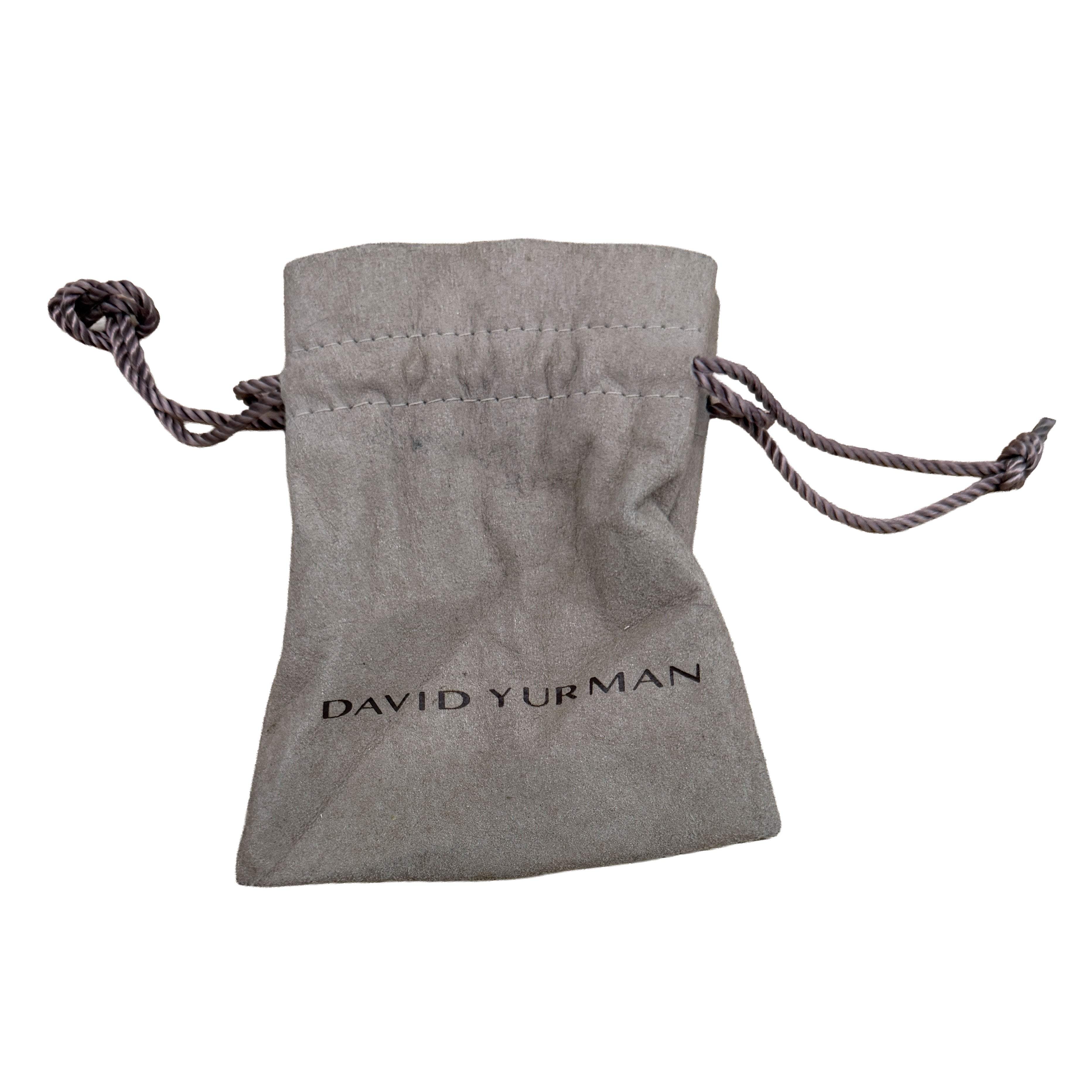 David Yurman Sterling Silver Prasiolite and Diamond On Point Ring box