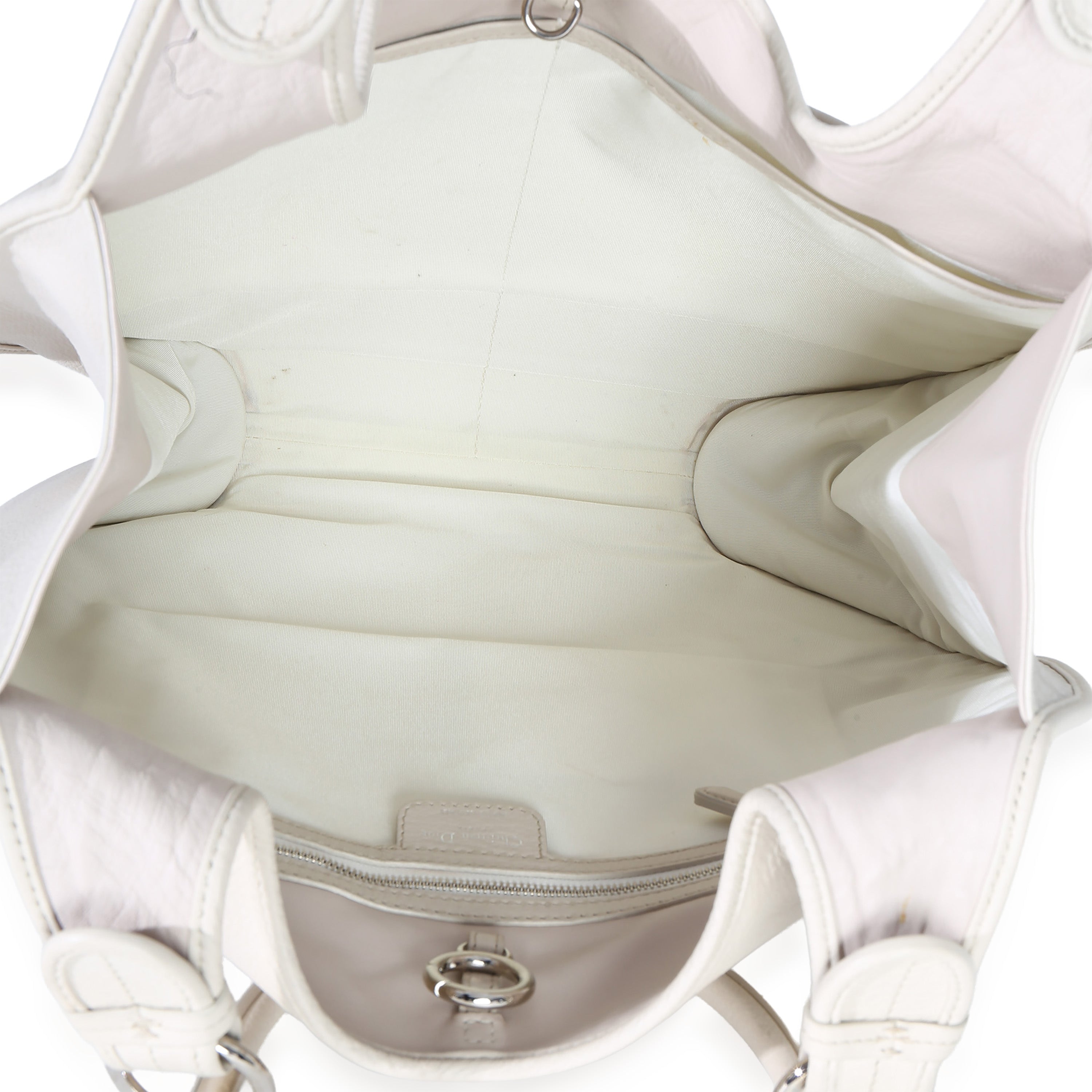 Christian Dior Vintage Cream Calfskin Brandy 61 Hobo Handbag av