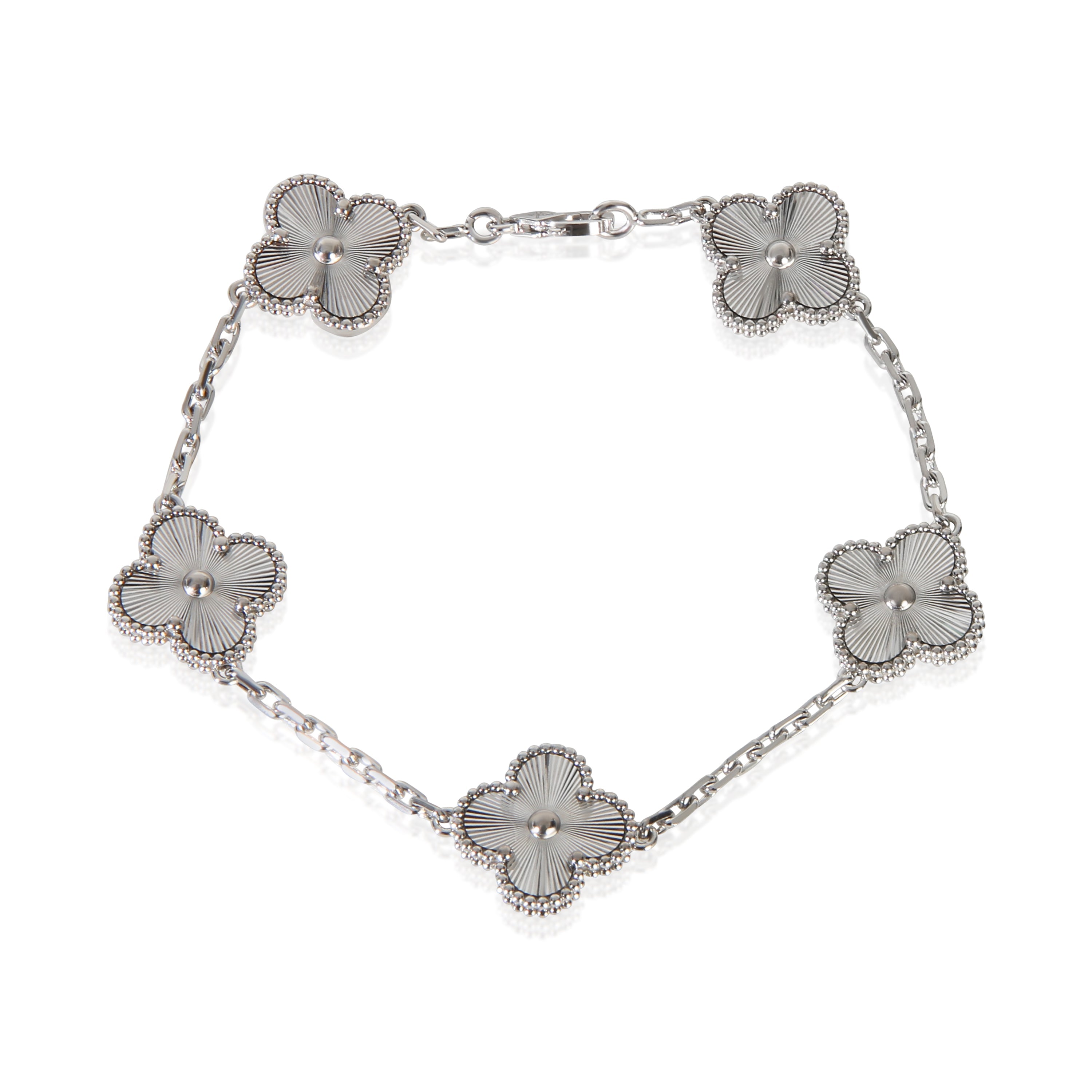 Van Cleef & Arpels White Gold Vintage Alhambra Bracelet id