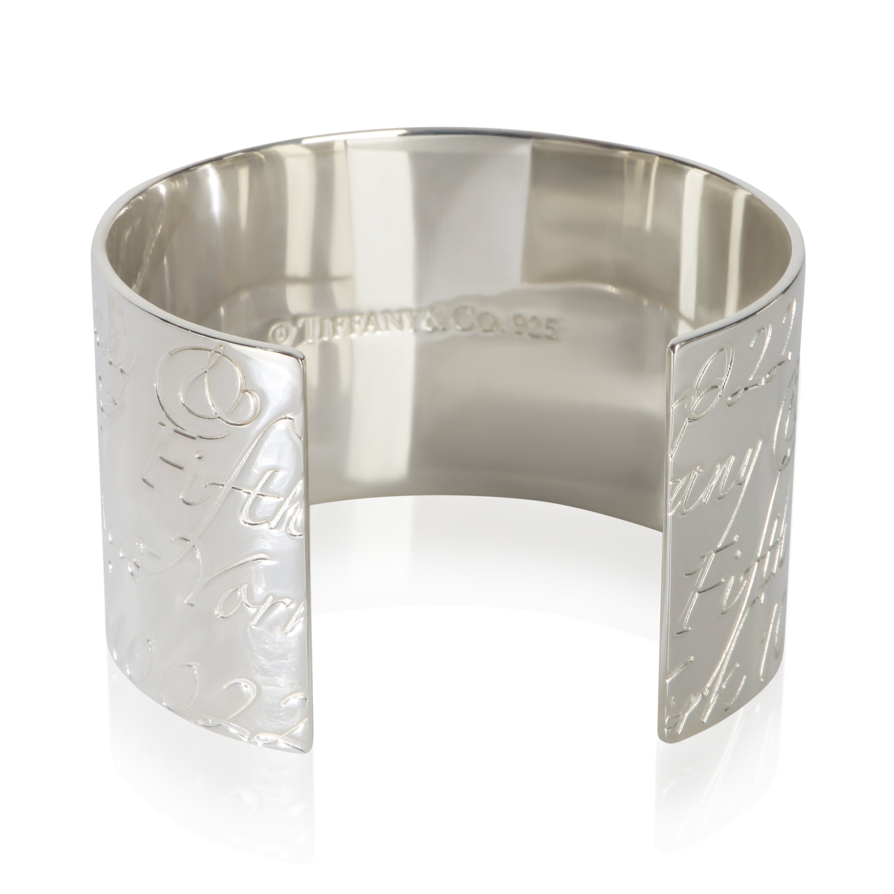 Tiffany & Co. Sterling Silver Wide Notes Cuff Bracelet 3