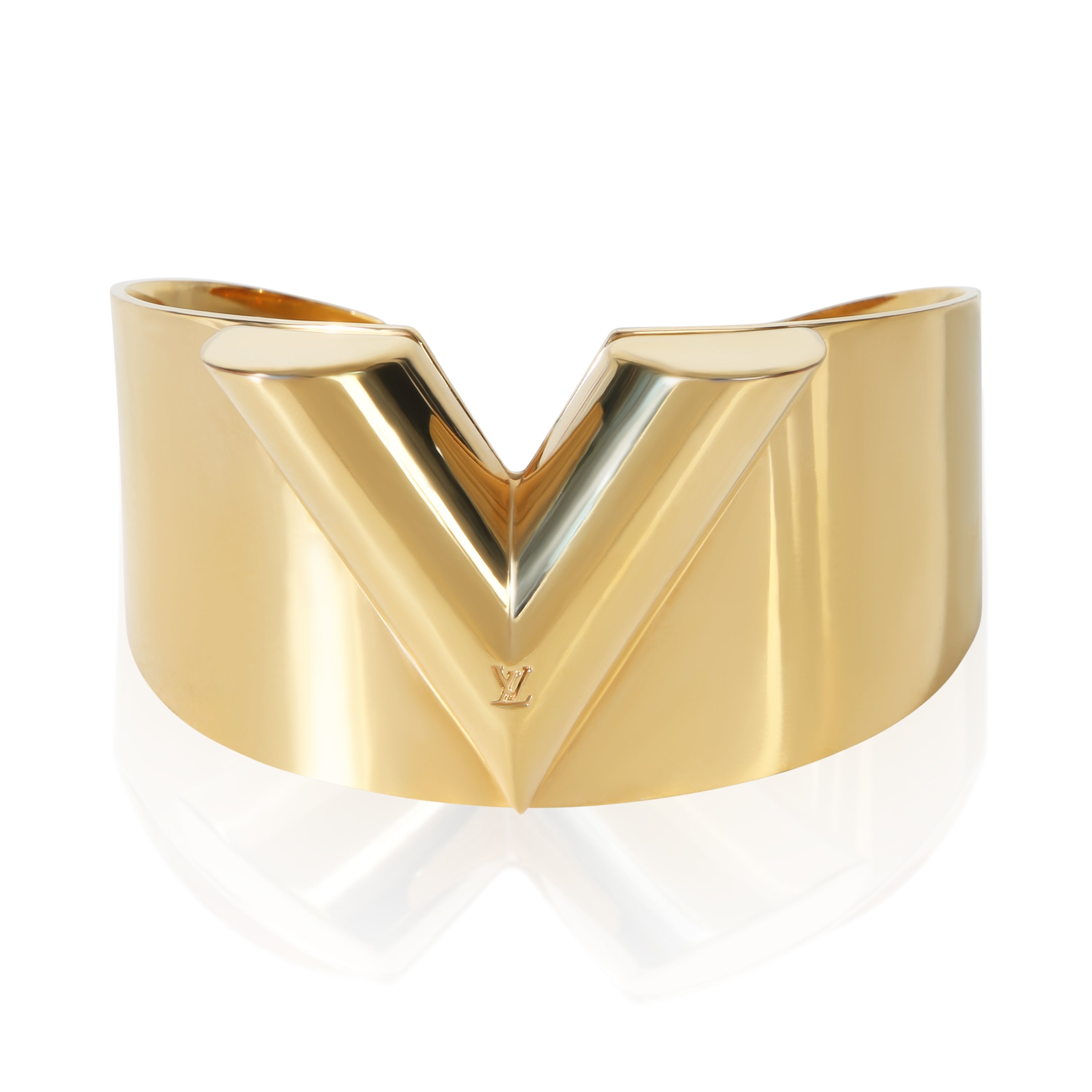 Louis Vuitton Gold Plated Essential V Bracelet fv