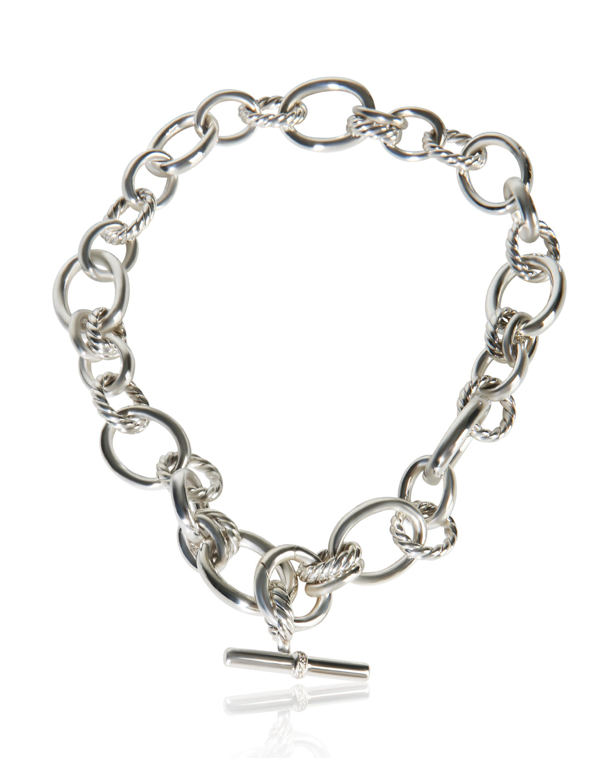 David Yurman Sterling Silver Diamond Mercer Necklace 3