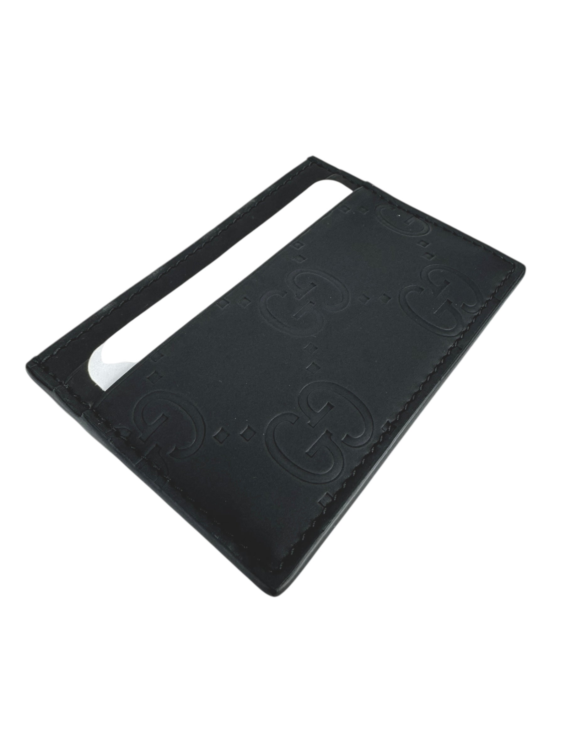 Gucci Black GG Rubber Effect Card Case