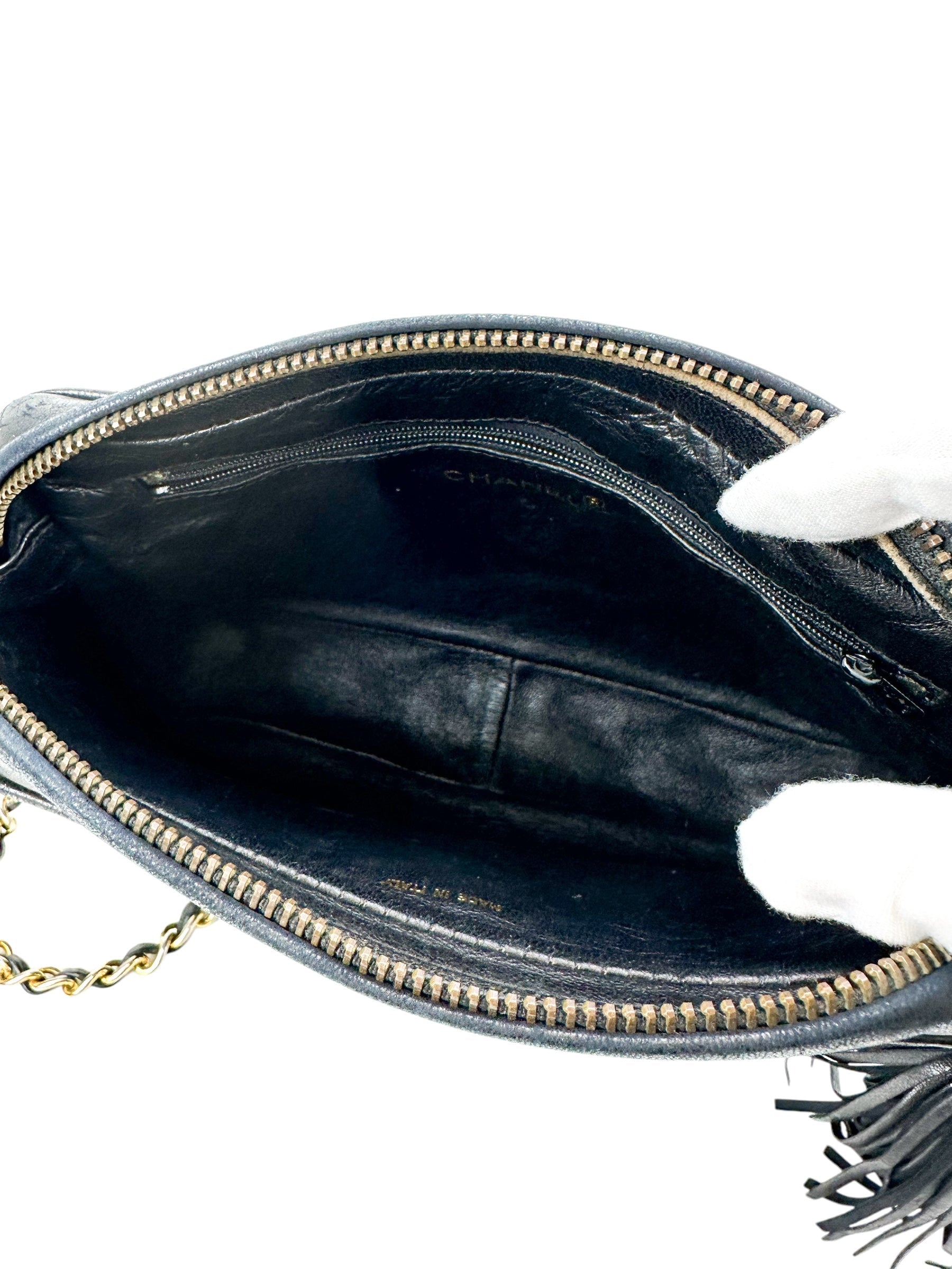 Chanel Black Lambskin Camera Bag
