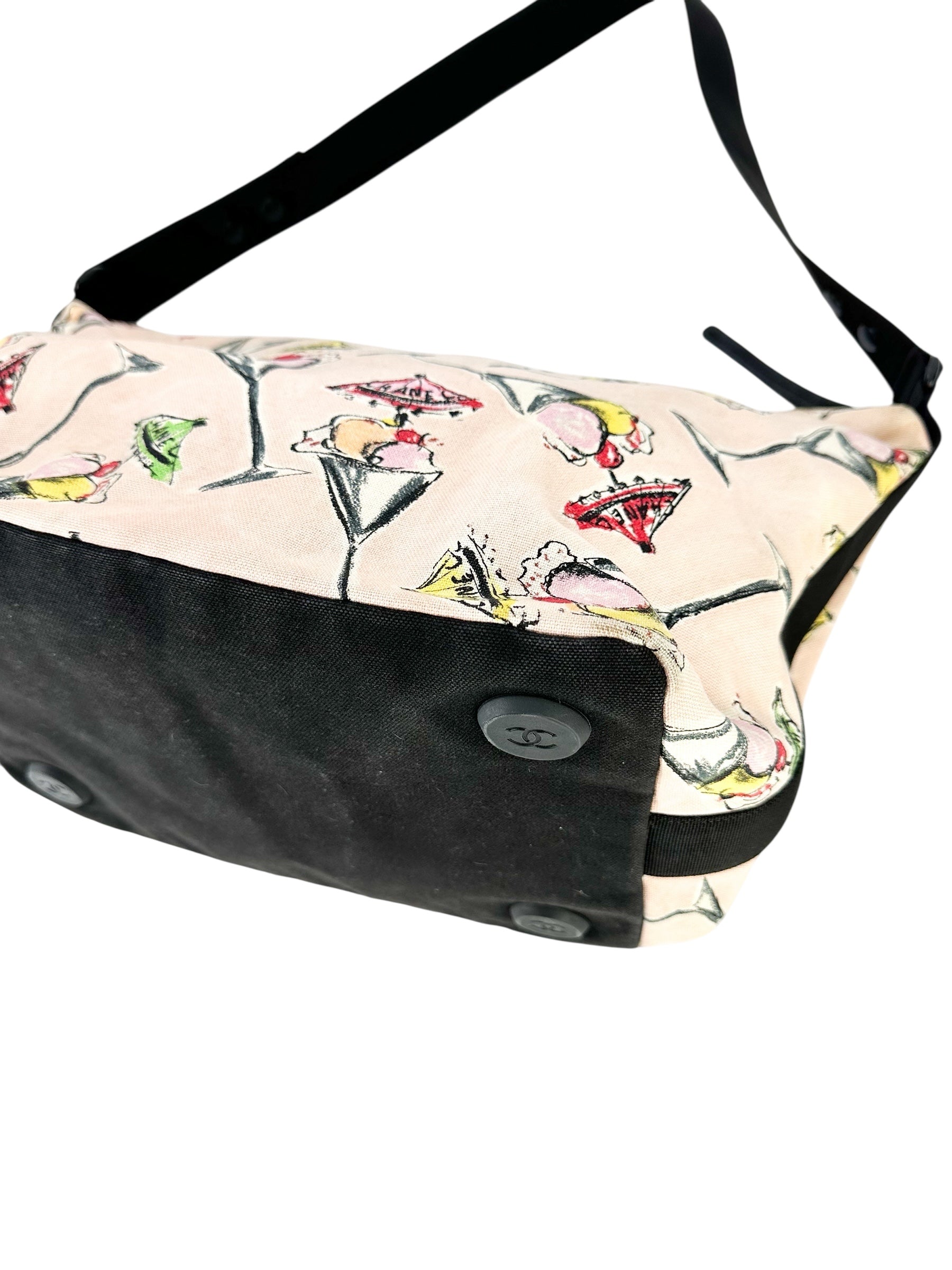 Chanel Ice Cream Print Canvas Hobo Bag