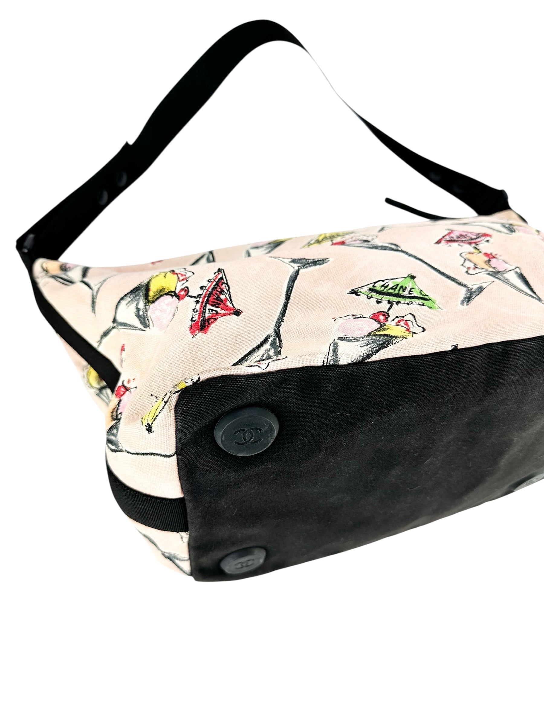 Chanel Ice Cream Print Canvas Hobo Bag