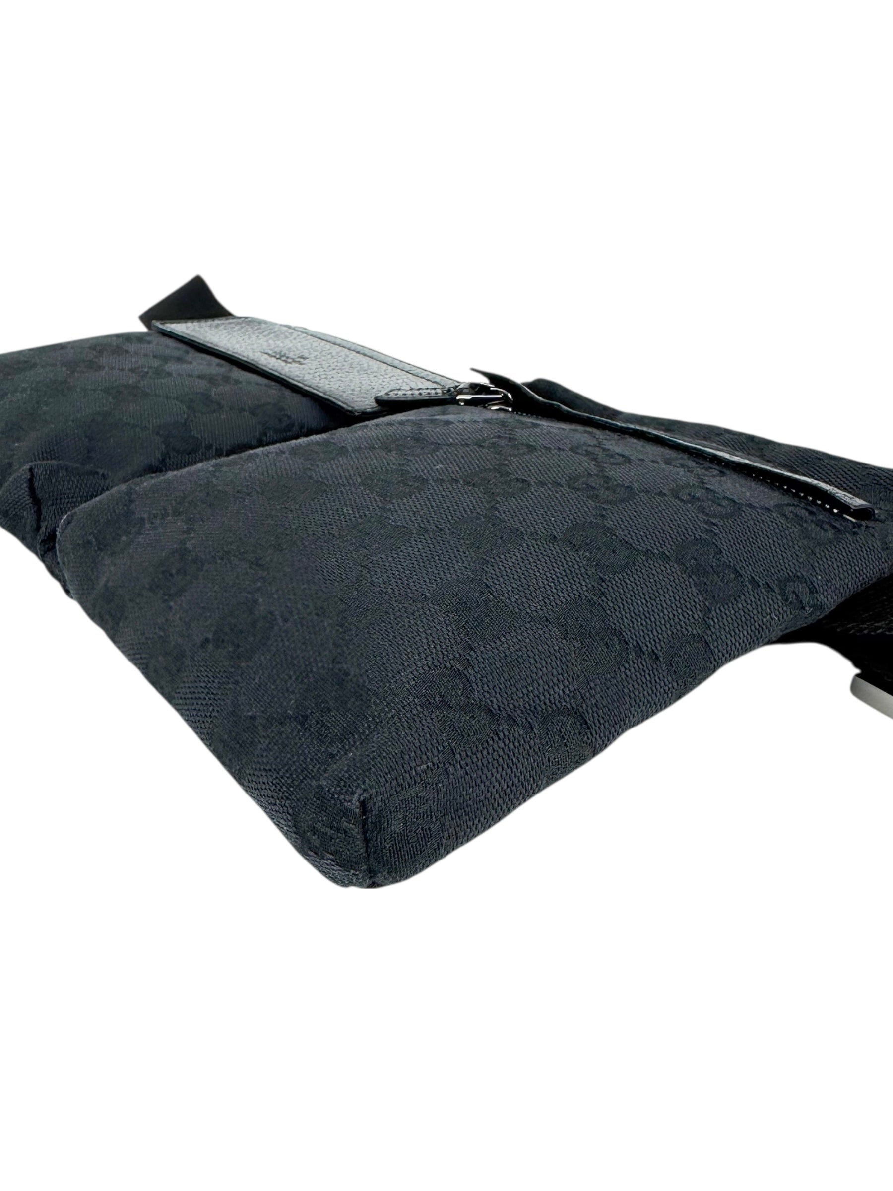 Gucci Black Canvas and Leather Bum Bag