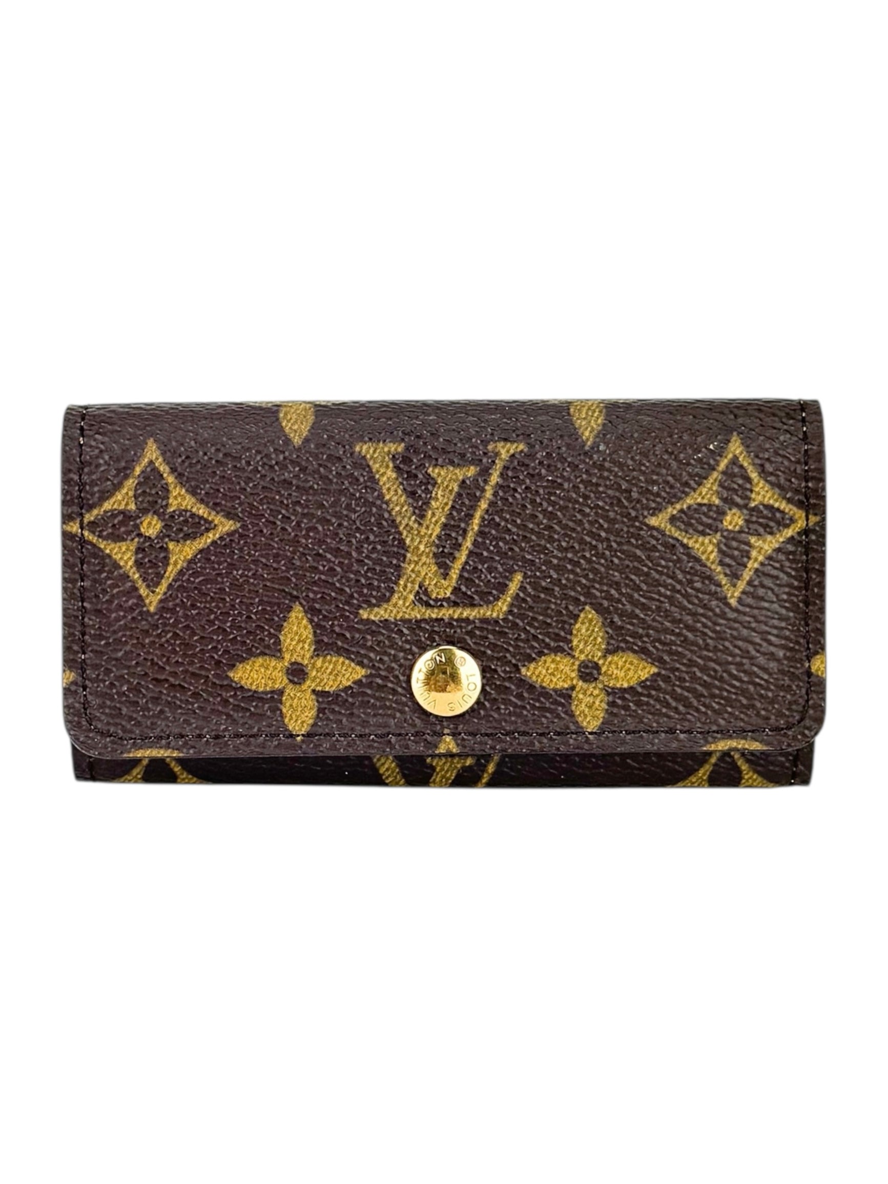 Louis Vuitton Monogram Canvas Leather 4-Ring Key Case