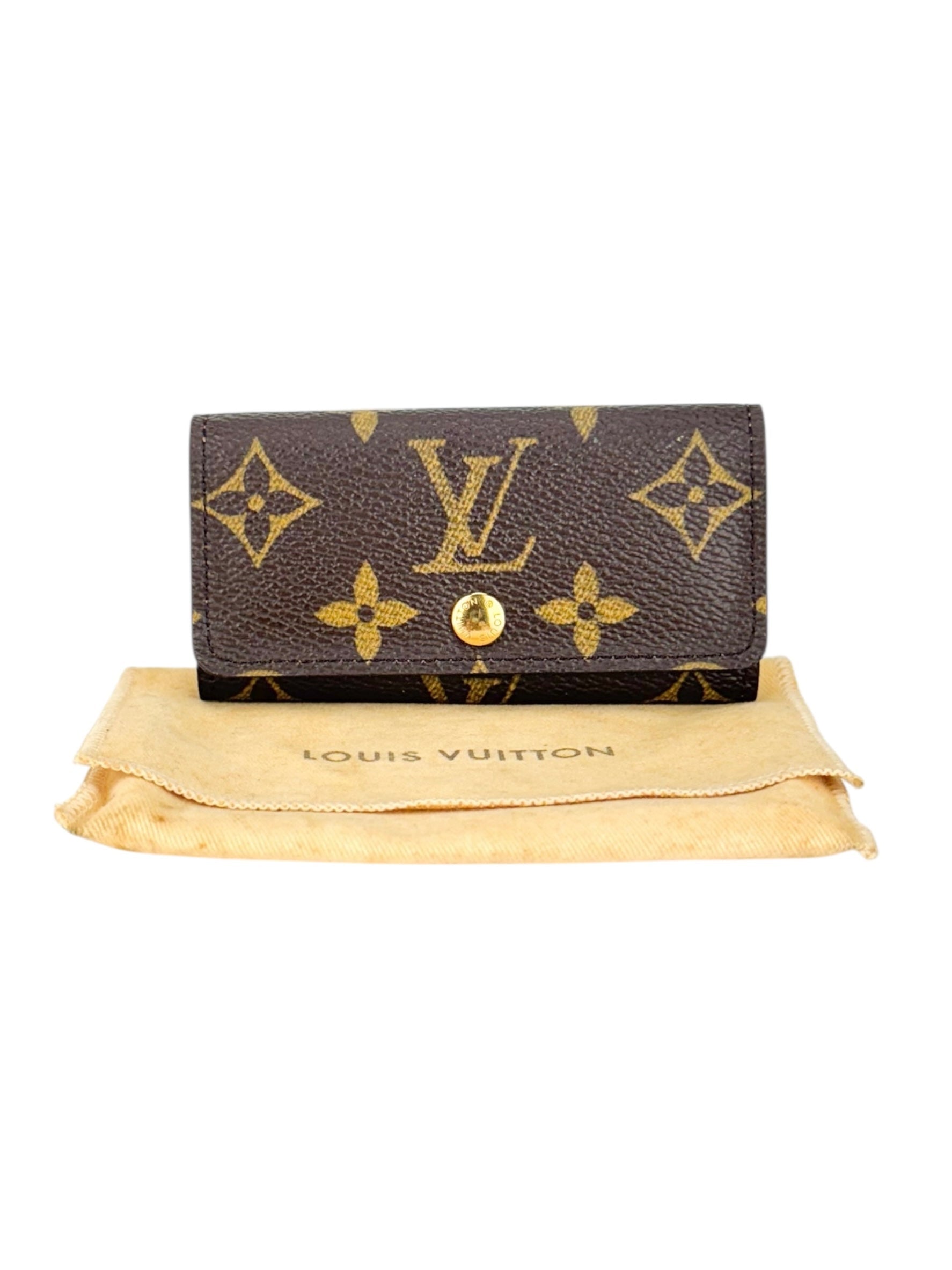 Louis Vuitton Monogram Canvas Leather 4-Ring Key Case