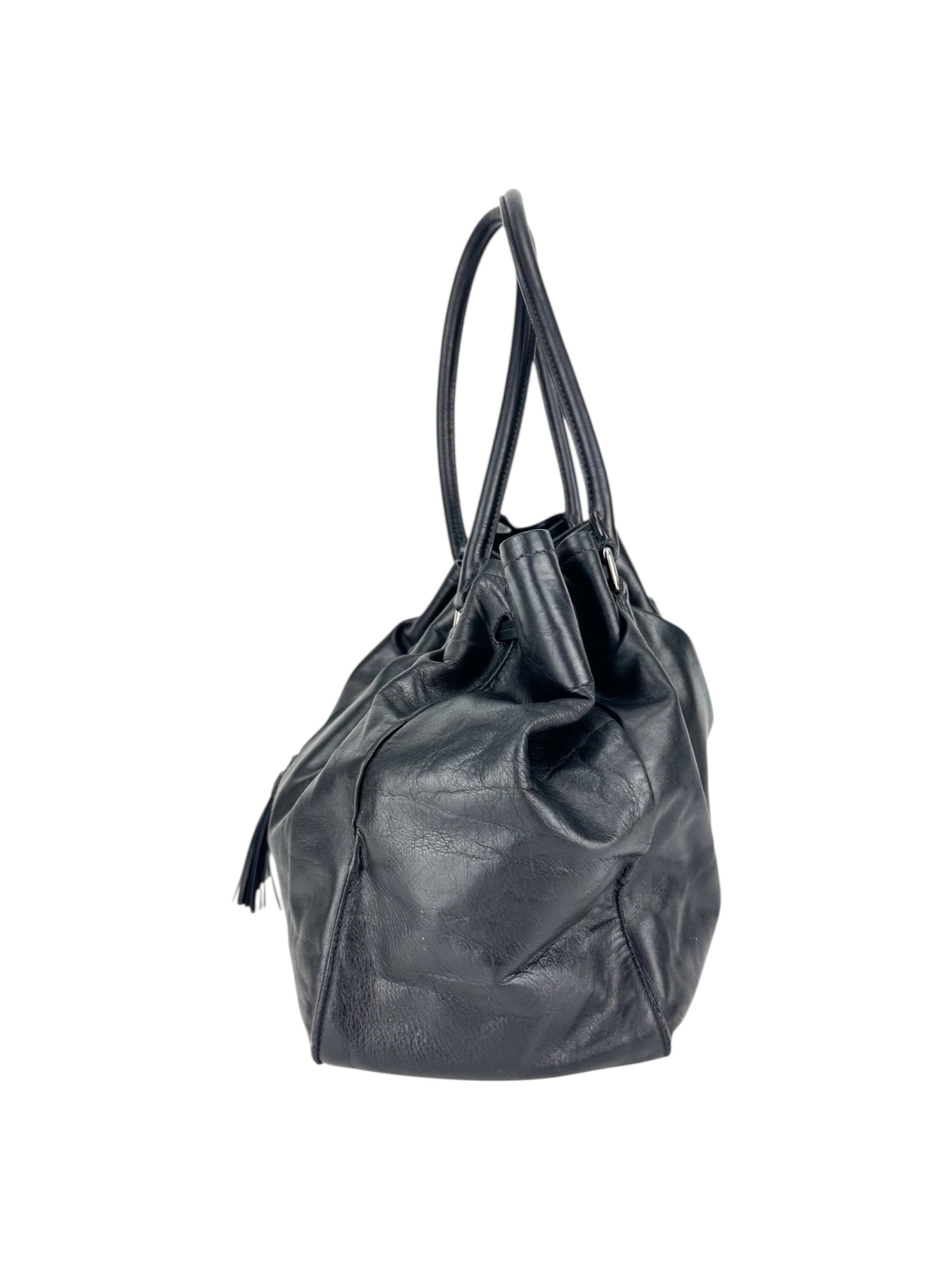 Prada Black Nappa Leather Tote Bag