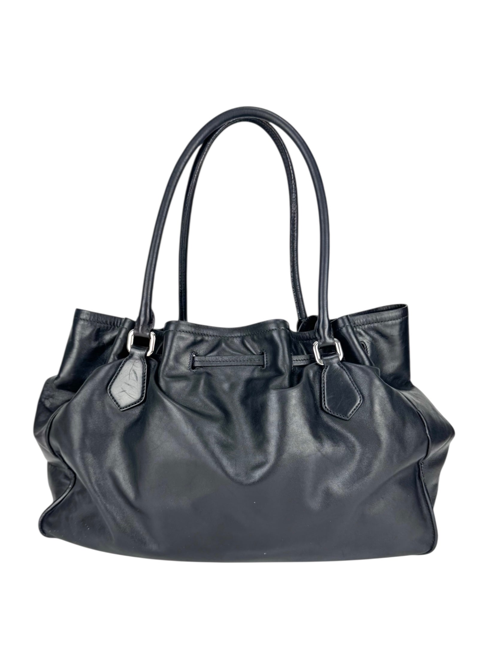 Prada Black Nappa Leather Tote Bag
