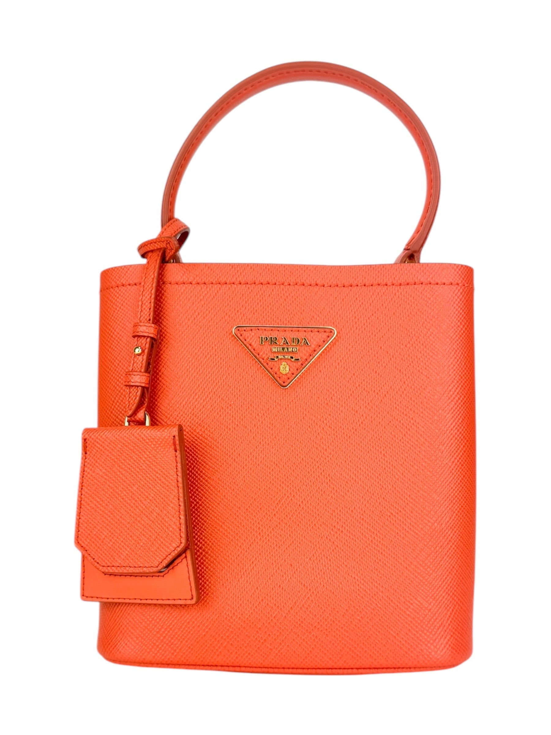 Prada Orange Saffiano Leather Pannier Bag Small – Season 2 Consign