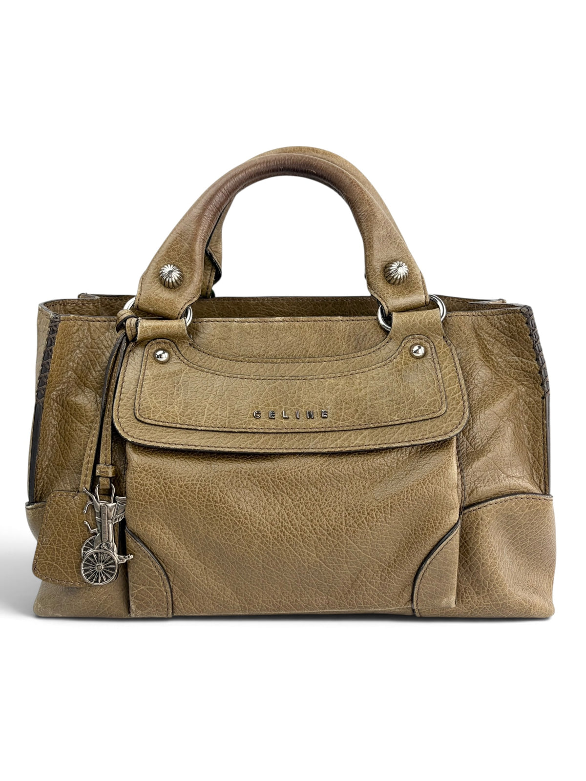 celine-vintage-brown-leather-boogie-bag-0