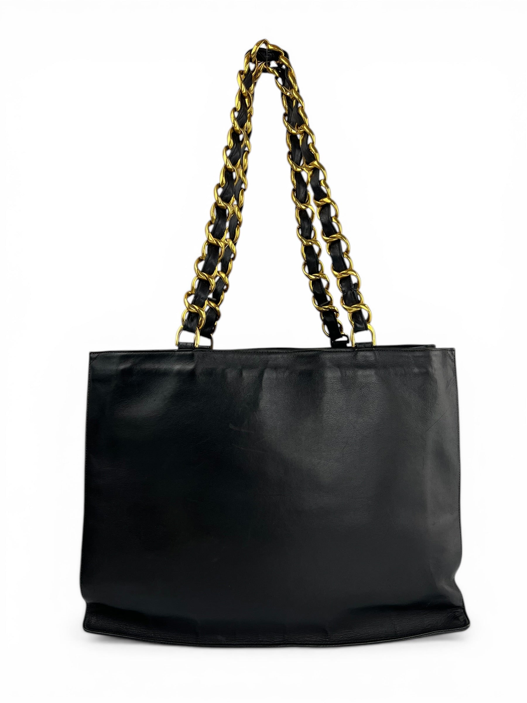 chanel-vintage-black-lambskin-cc-chain-tote-5