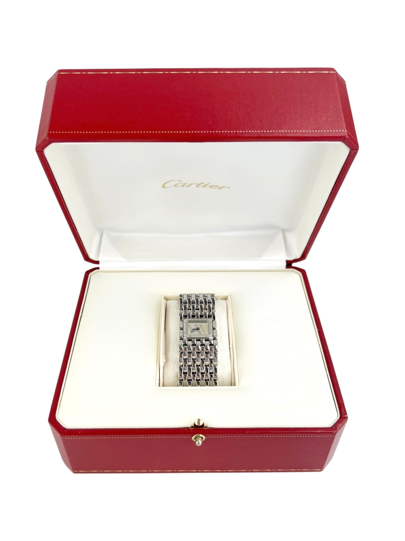 Cartier Silver Ruban Wrist Watch in Box