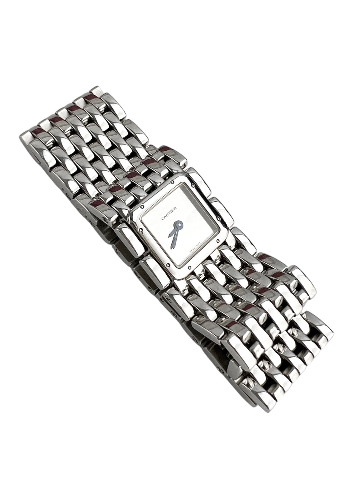 Cartier Silver Ruban Wrist Watch in Box