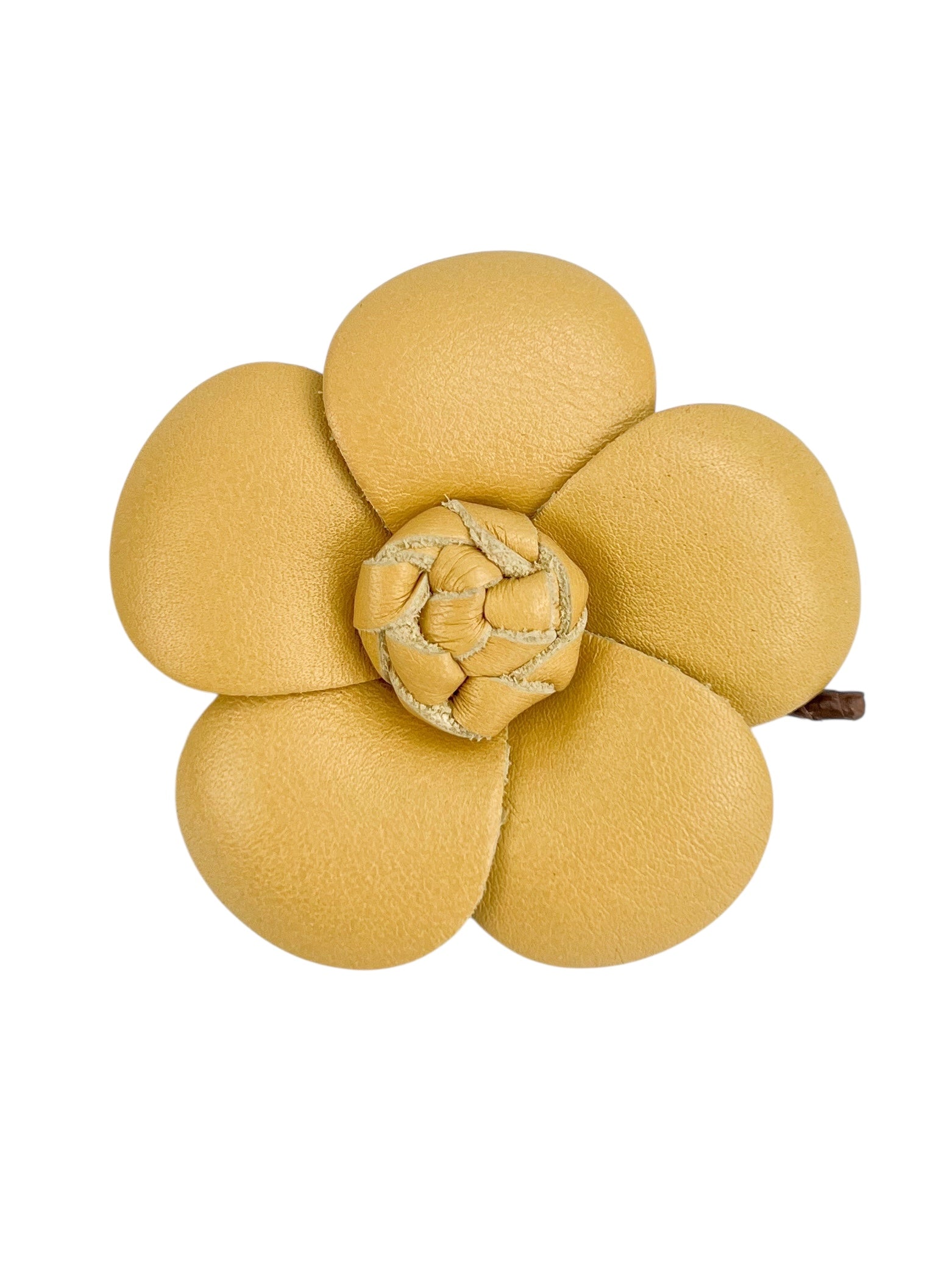Chanel Iconic Leather Chanel Camellia Brooch (FULL SET)