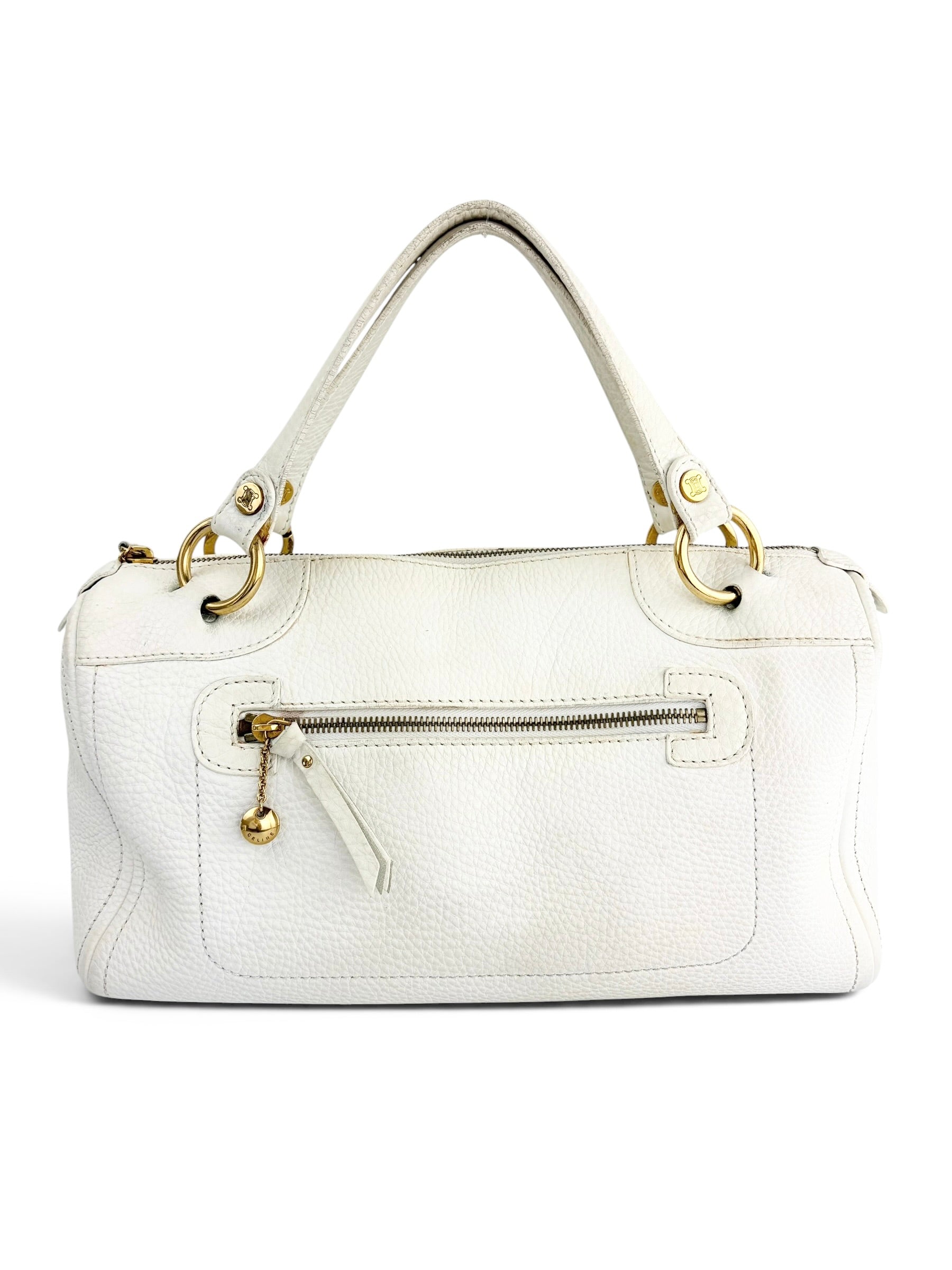 celine-vintage-white-leather-boston-bag---0
