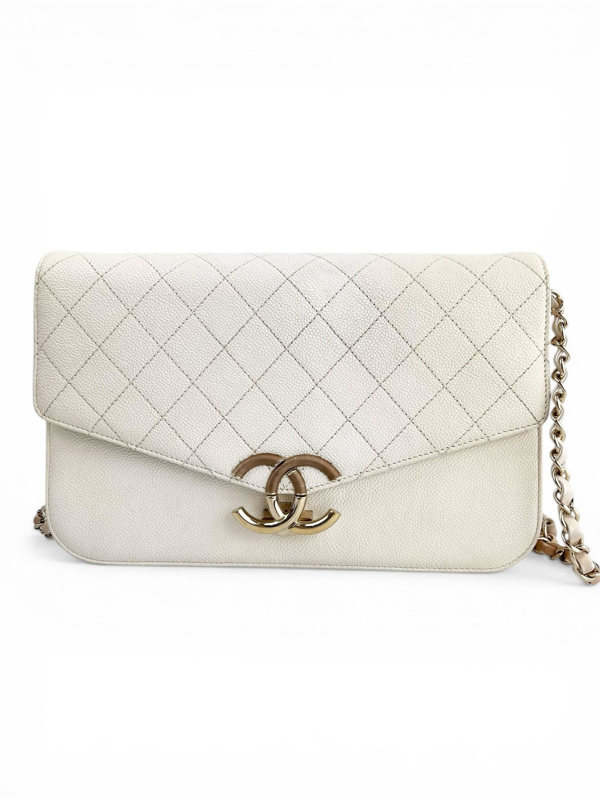 Chanel Ivory Coco Cuba Thread Around Flap Bag