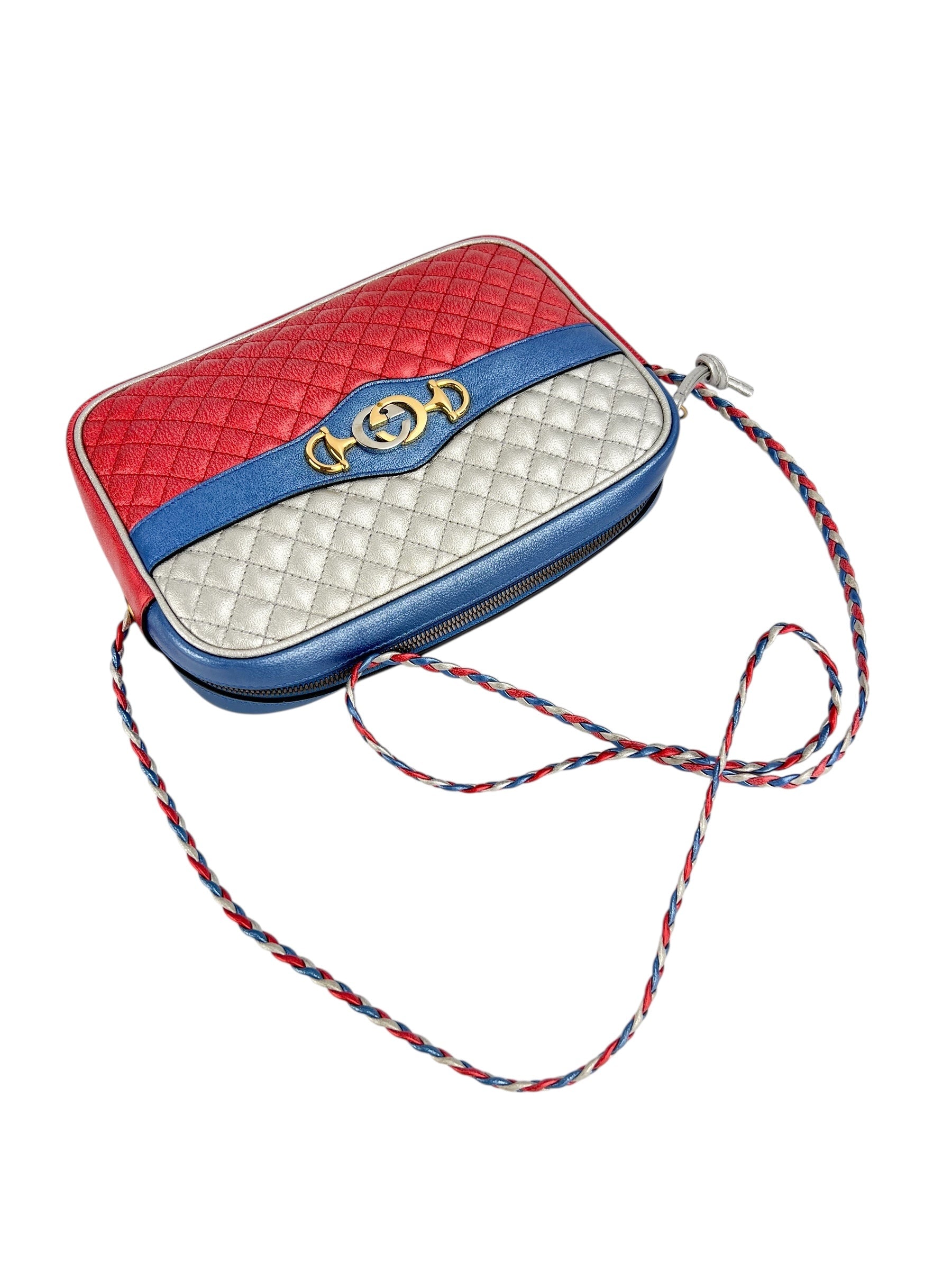 Gucci Red, Silver and Blue Camera Bag
