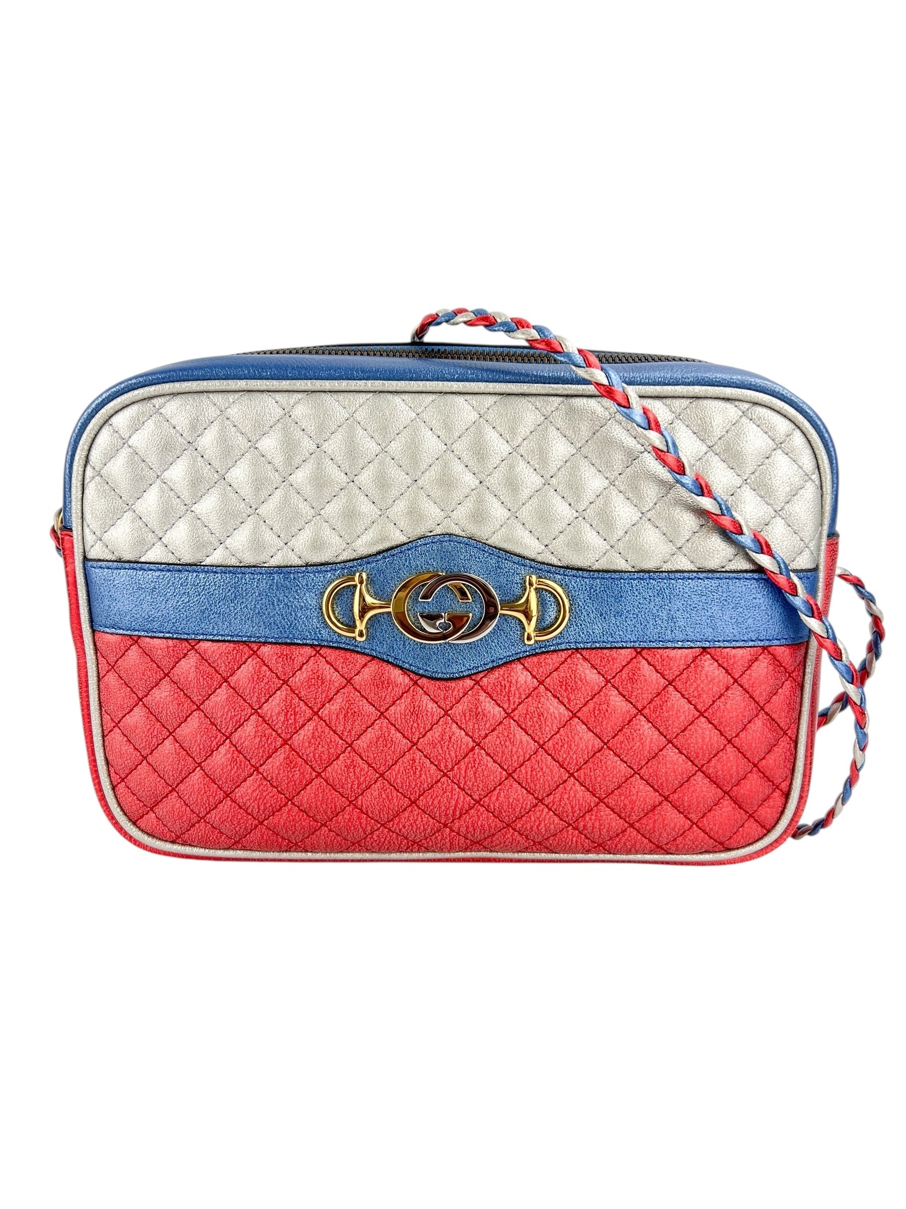 Gucci Red, Silver and Blue Camera Bag
