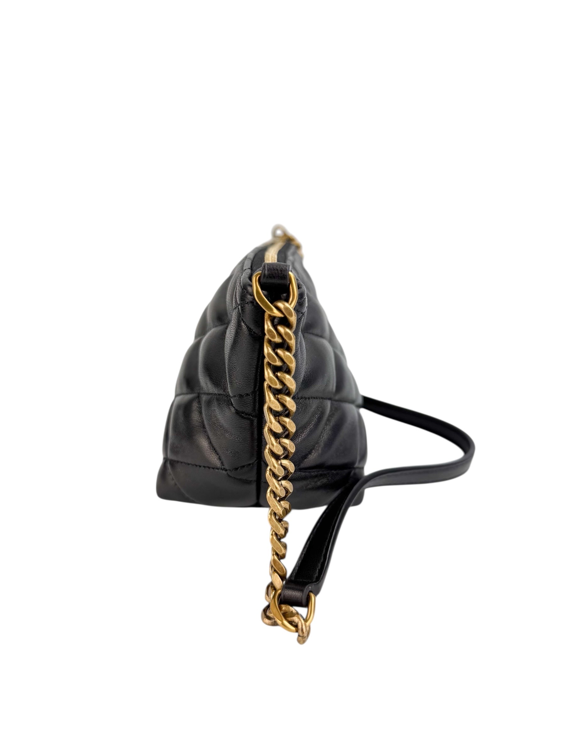 Saint Laurent Black Sade Shoulder Bag
