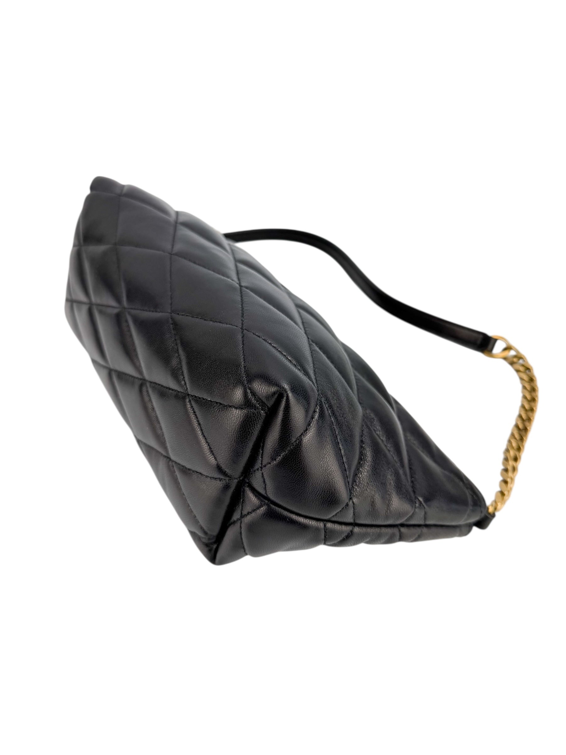 Saint Laurent Black Sade Shoulder Bag