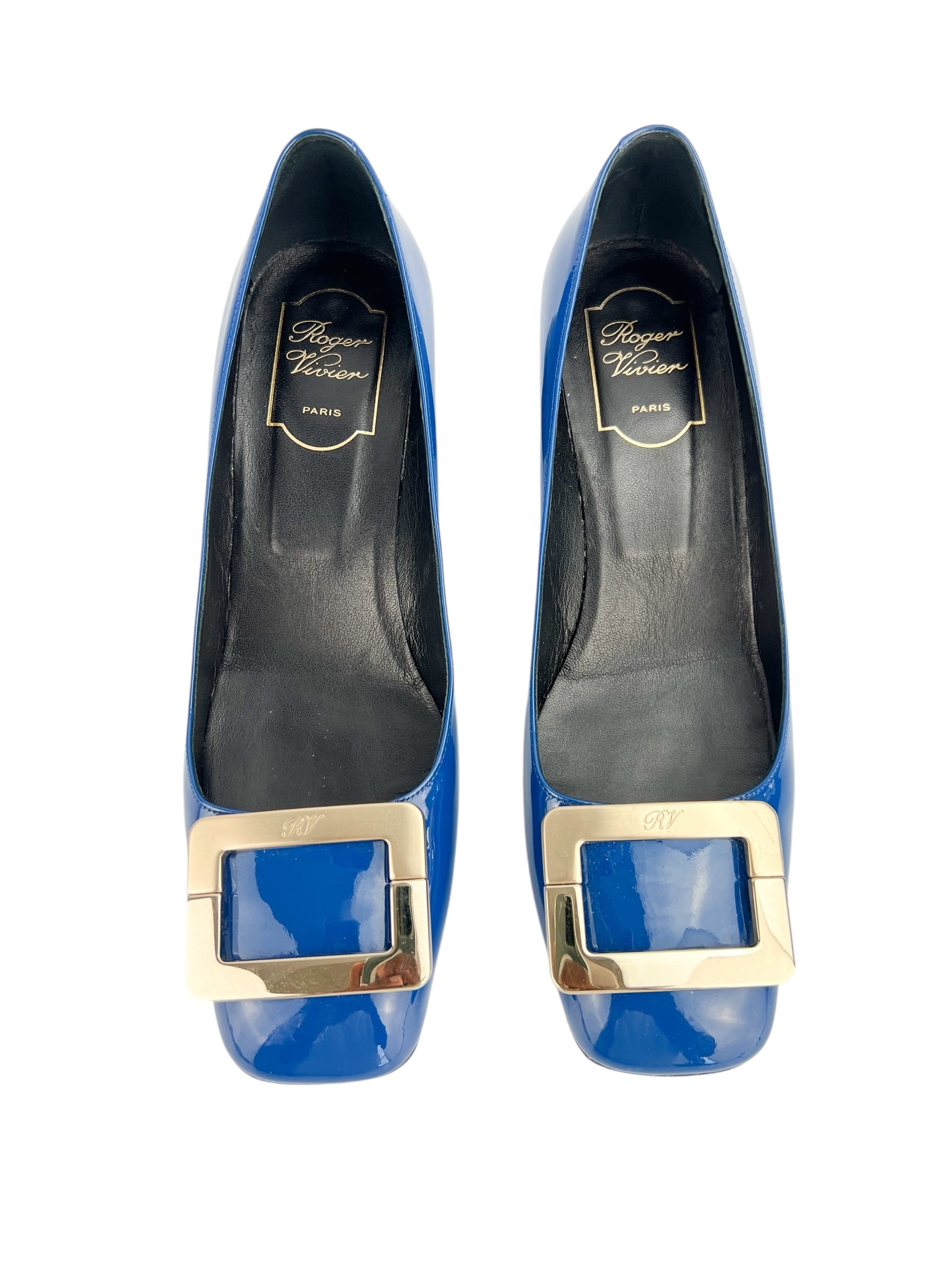 Roger Vivier Royal Blue Patent Leather Pumps Size 39