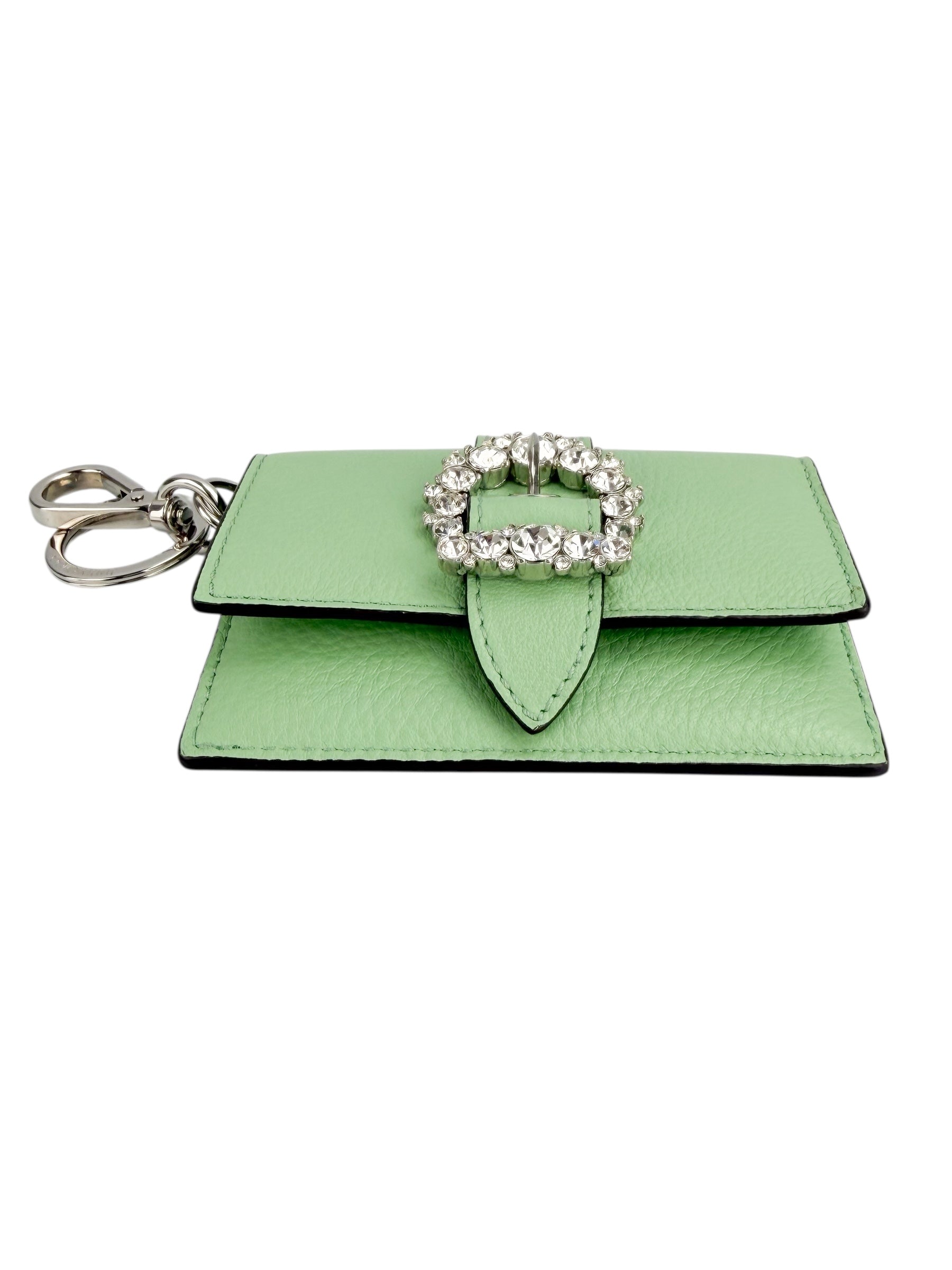 Jimmy Choo Mint Green Leather Key Card Holder (FULL SET)