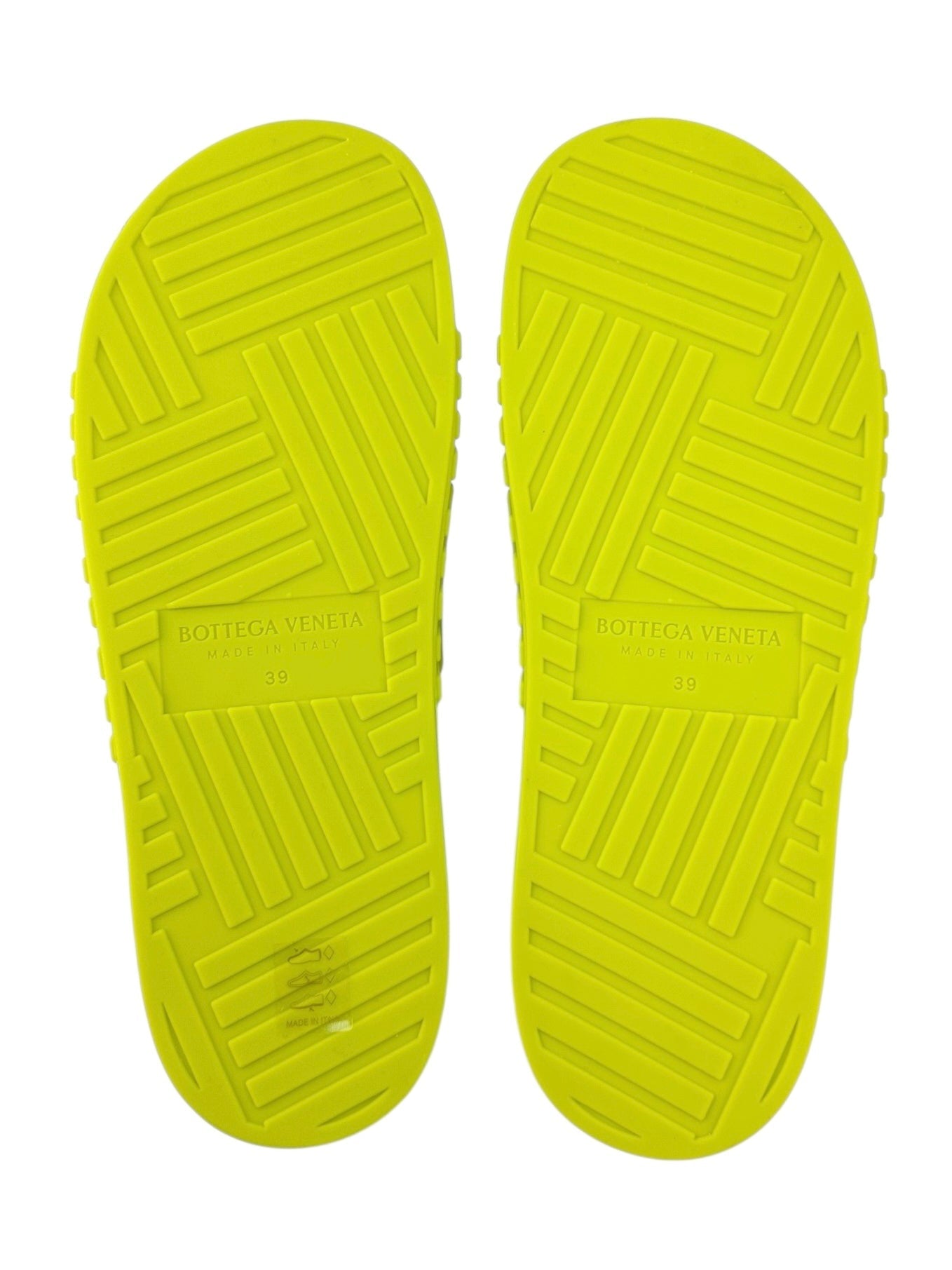 Bottega Veneta Green Rubber Slides Size 39