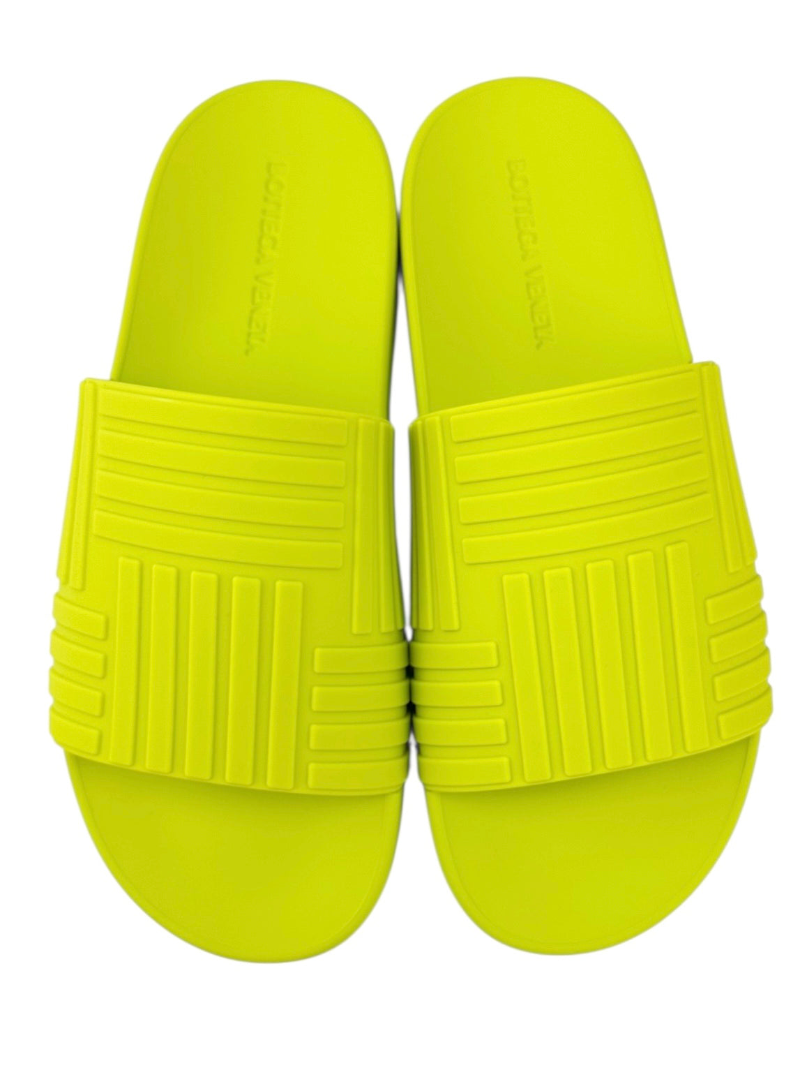 Bottega Veneta Green Rubber Slides Size 39