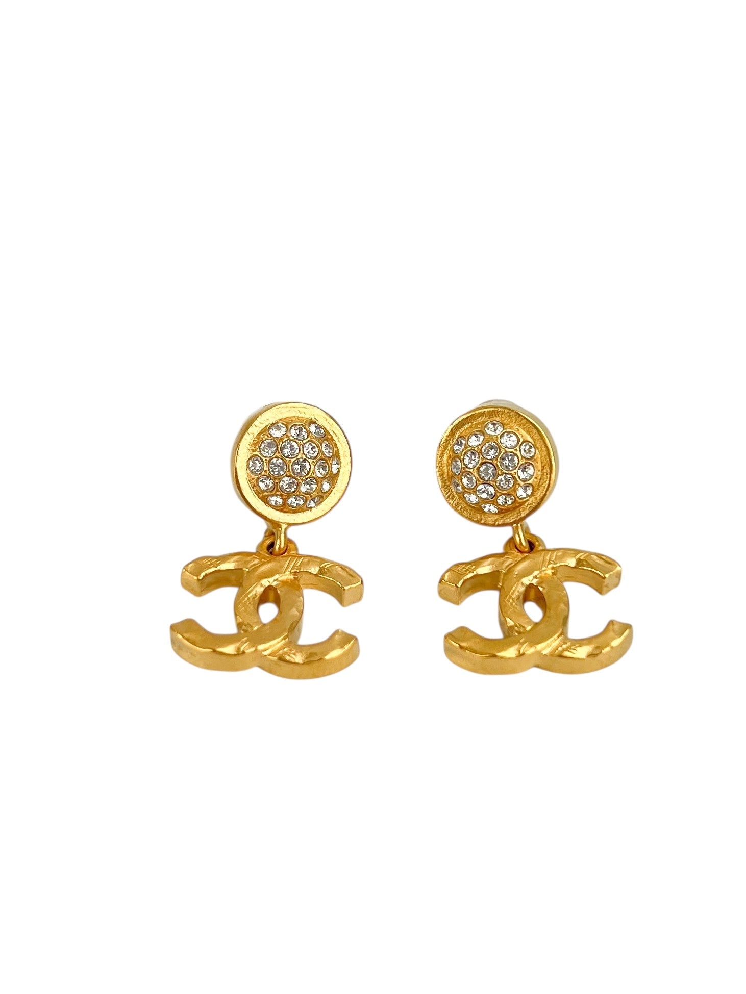 Chanel Crystal & Dangling CC Earrings (FULL SET)