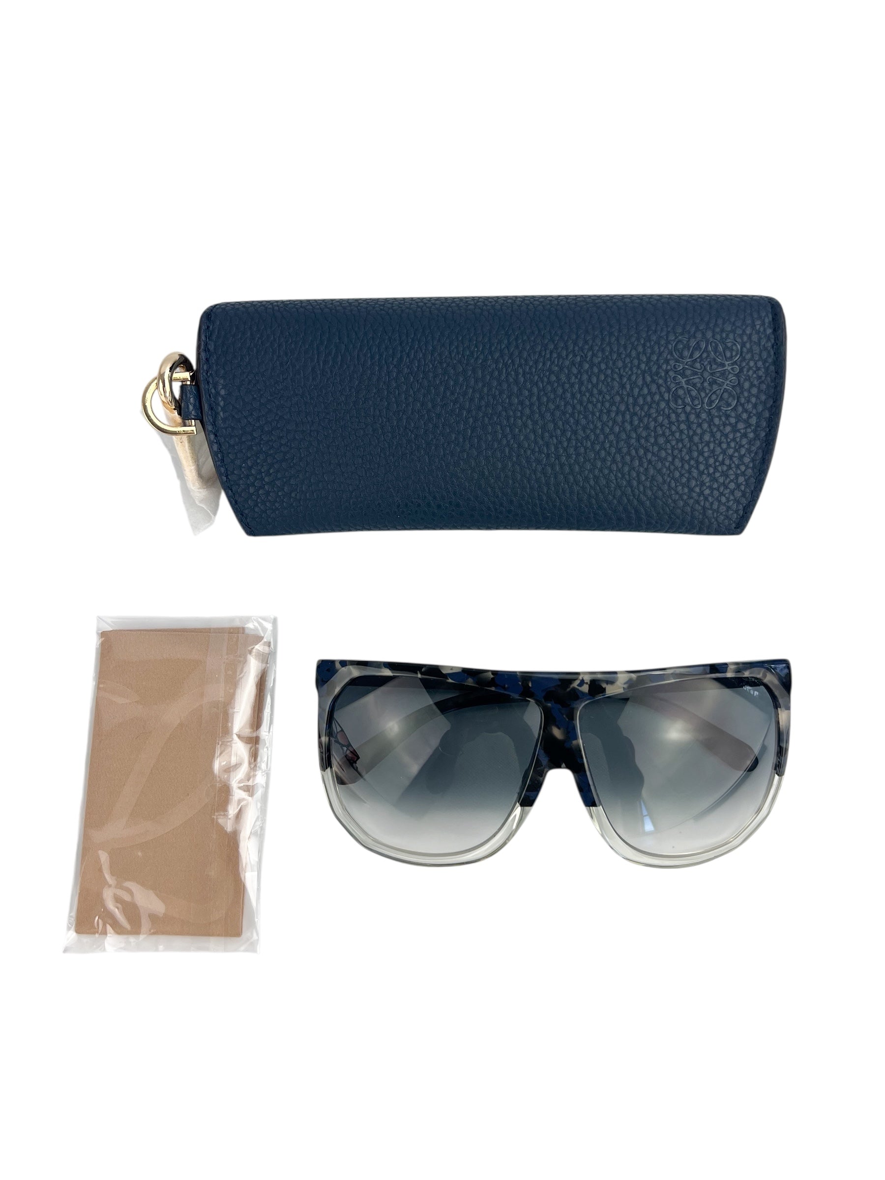Loewe Oversized Blue Shield Sunglasses