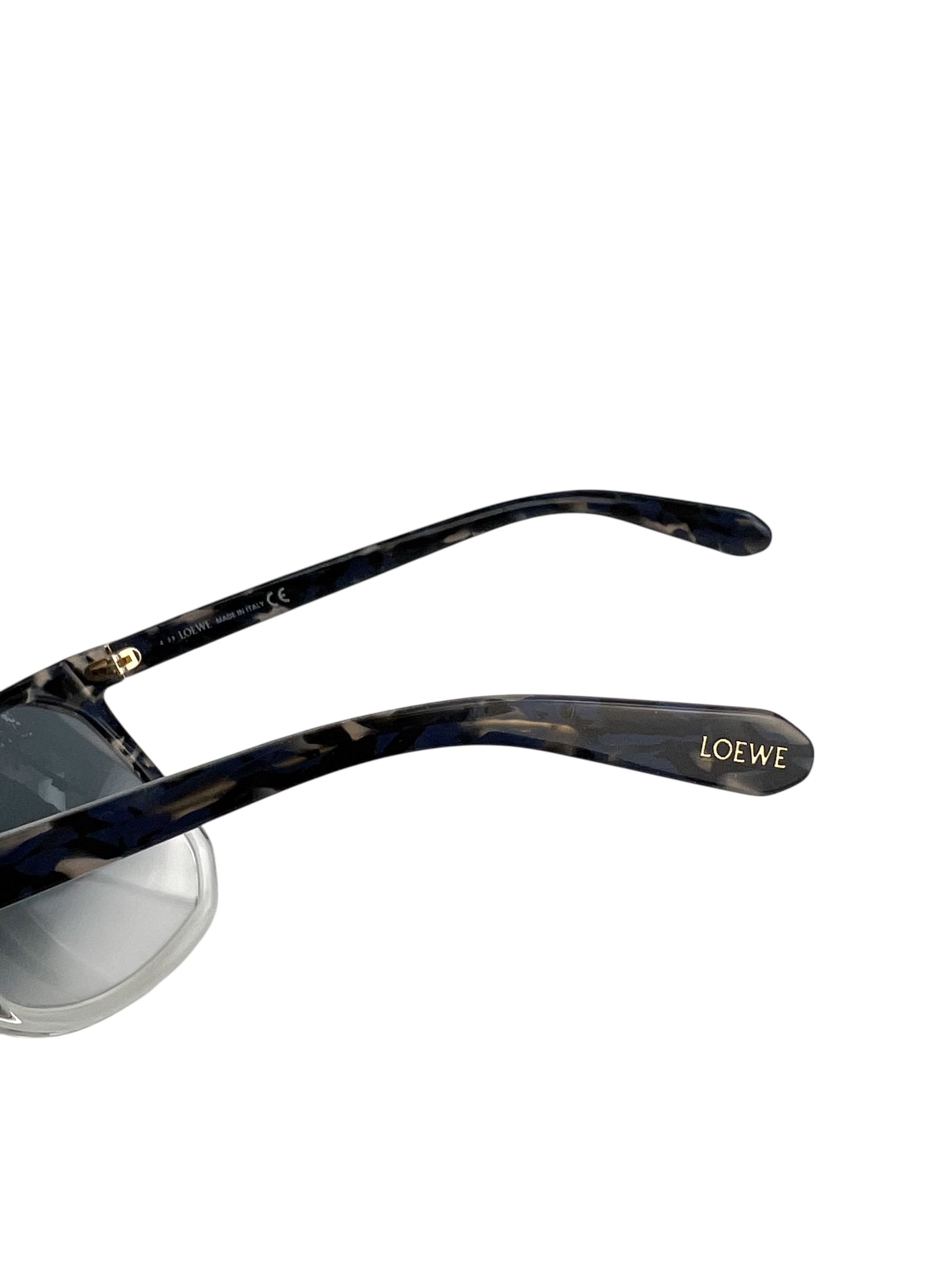 Loewe Oversized Blue Shield Sunglasses