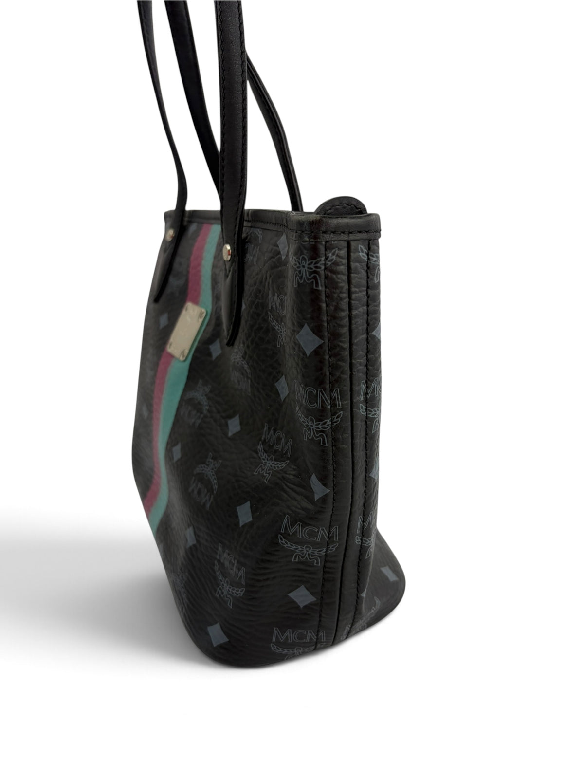 mcm-black-visetos-stripe-small-tote--3