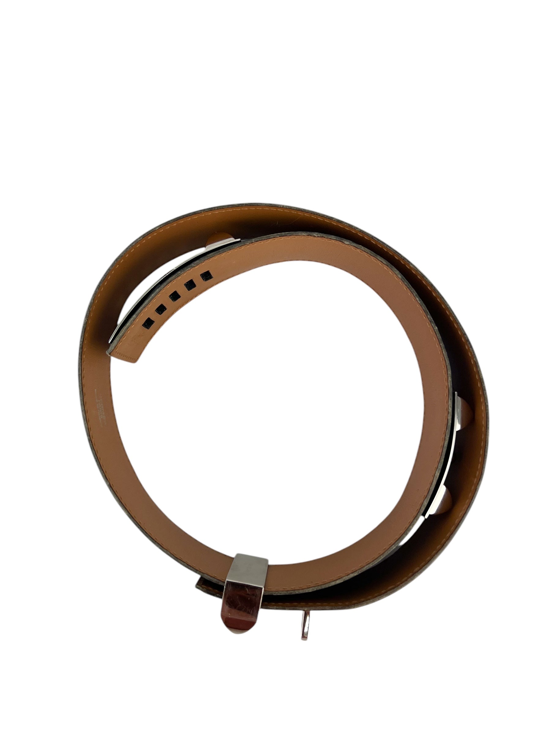 Hermes Grey Collier de Chien Belt Size 75