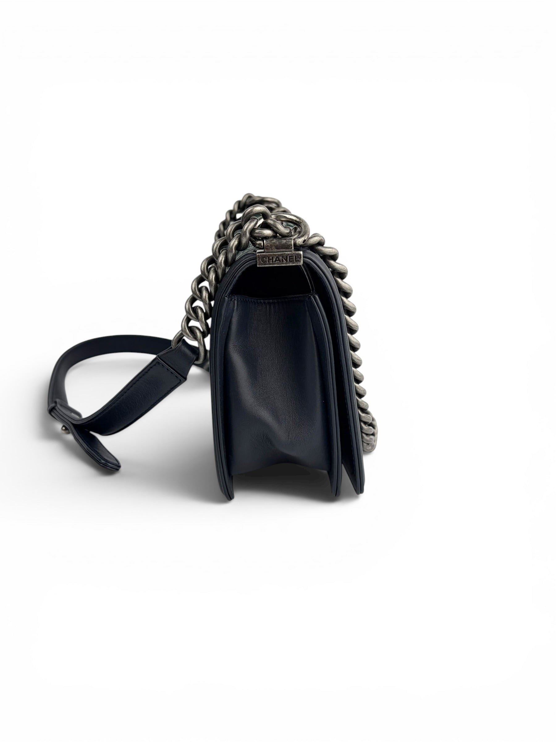 chanel-navy---green-calfskin-woven-old-medium-boy-bag-2