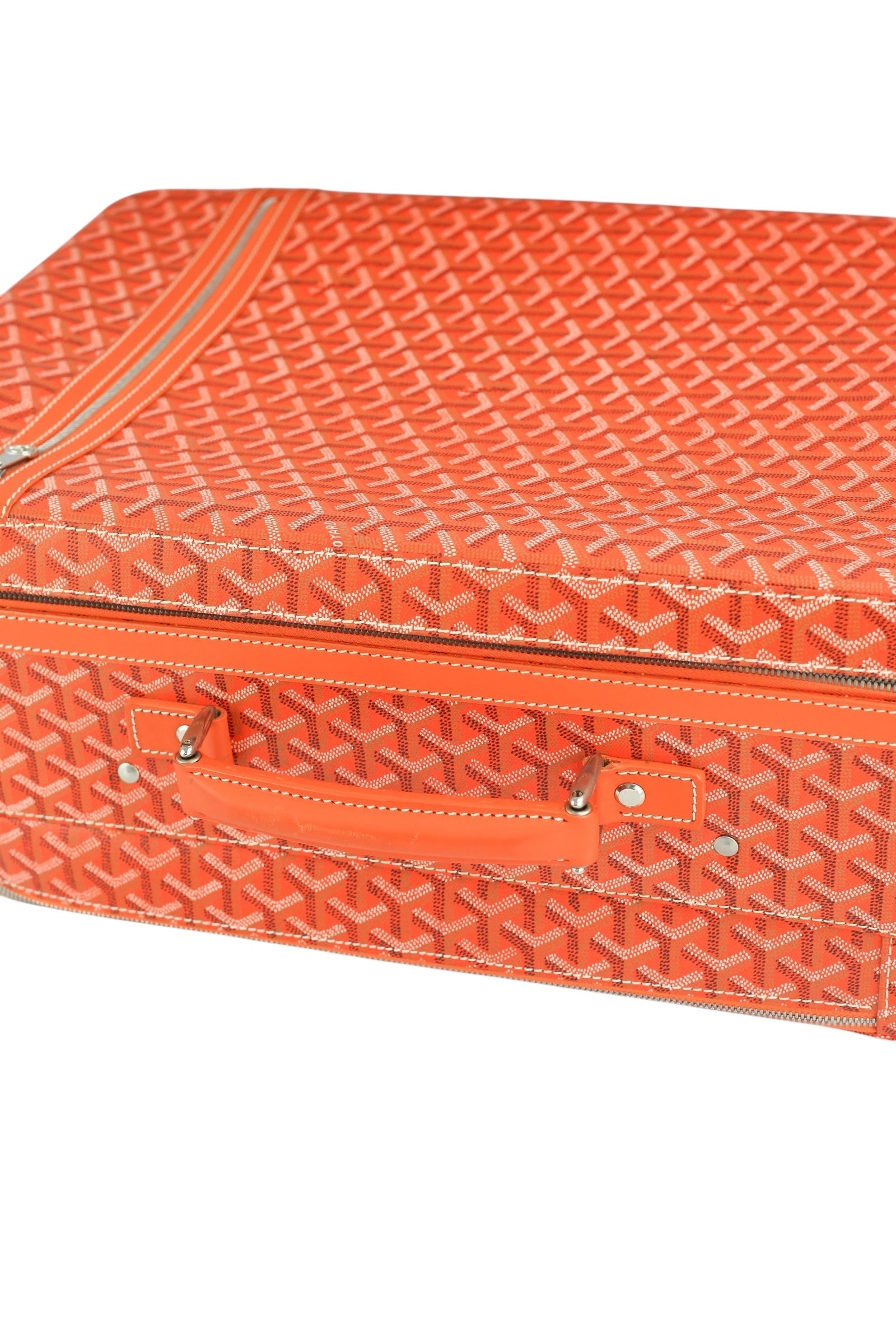 Goyard Goyardine Orange Rolling Trolley PM