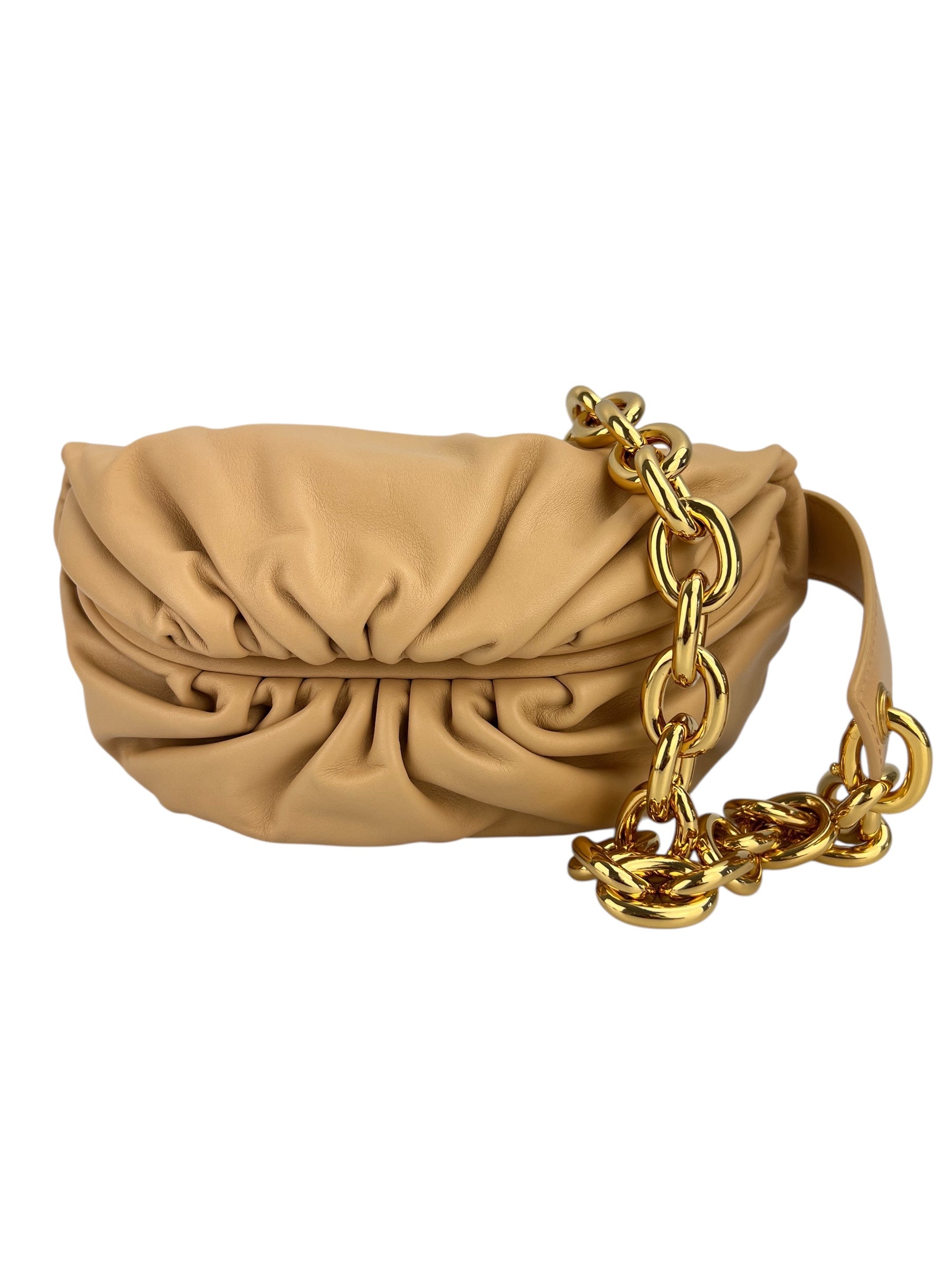 Bottega Veneta Camel Leather The Pouch