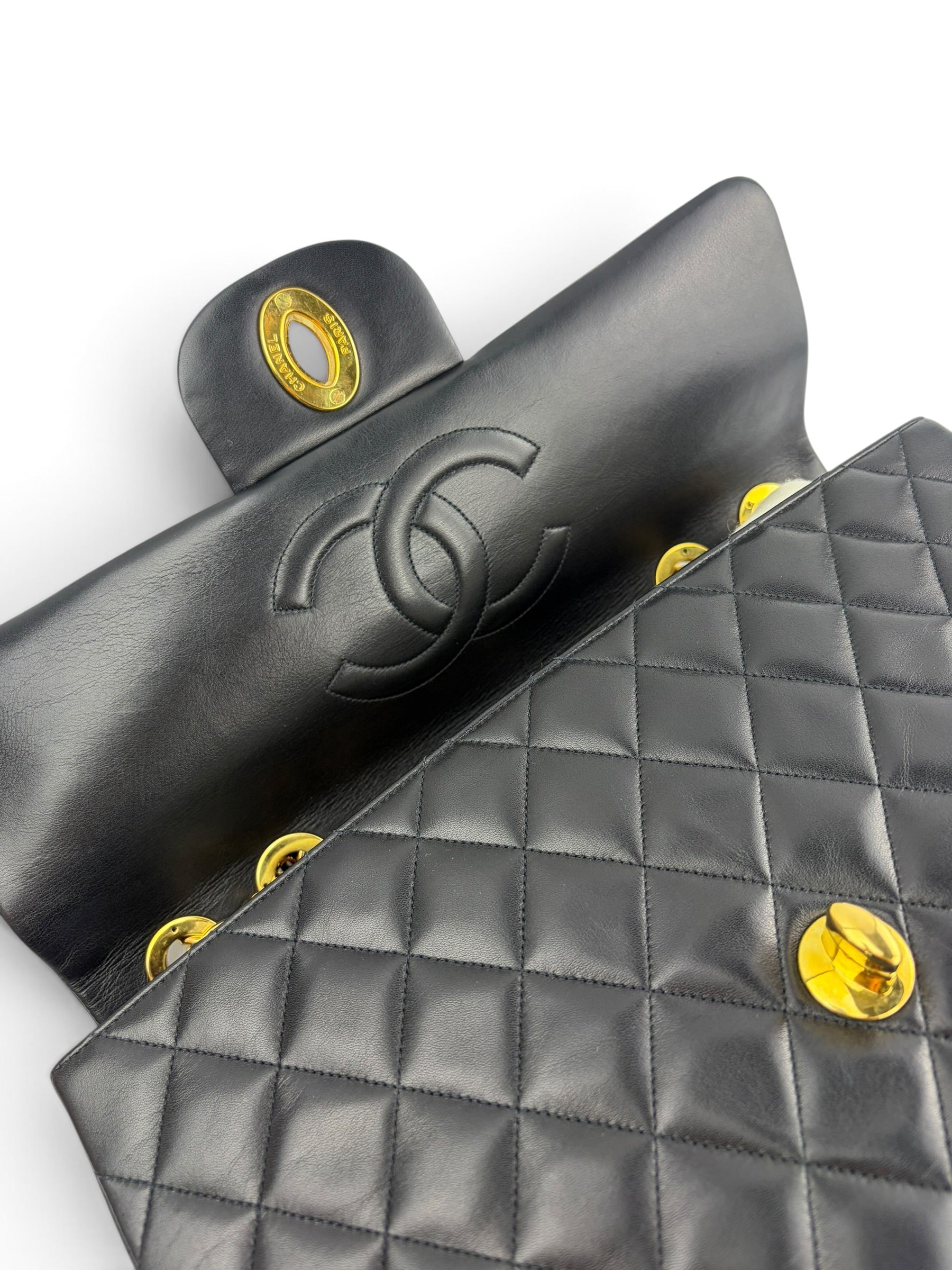 chanel-vintage-black-lambskin-maxi-24k-full-set-10