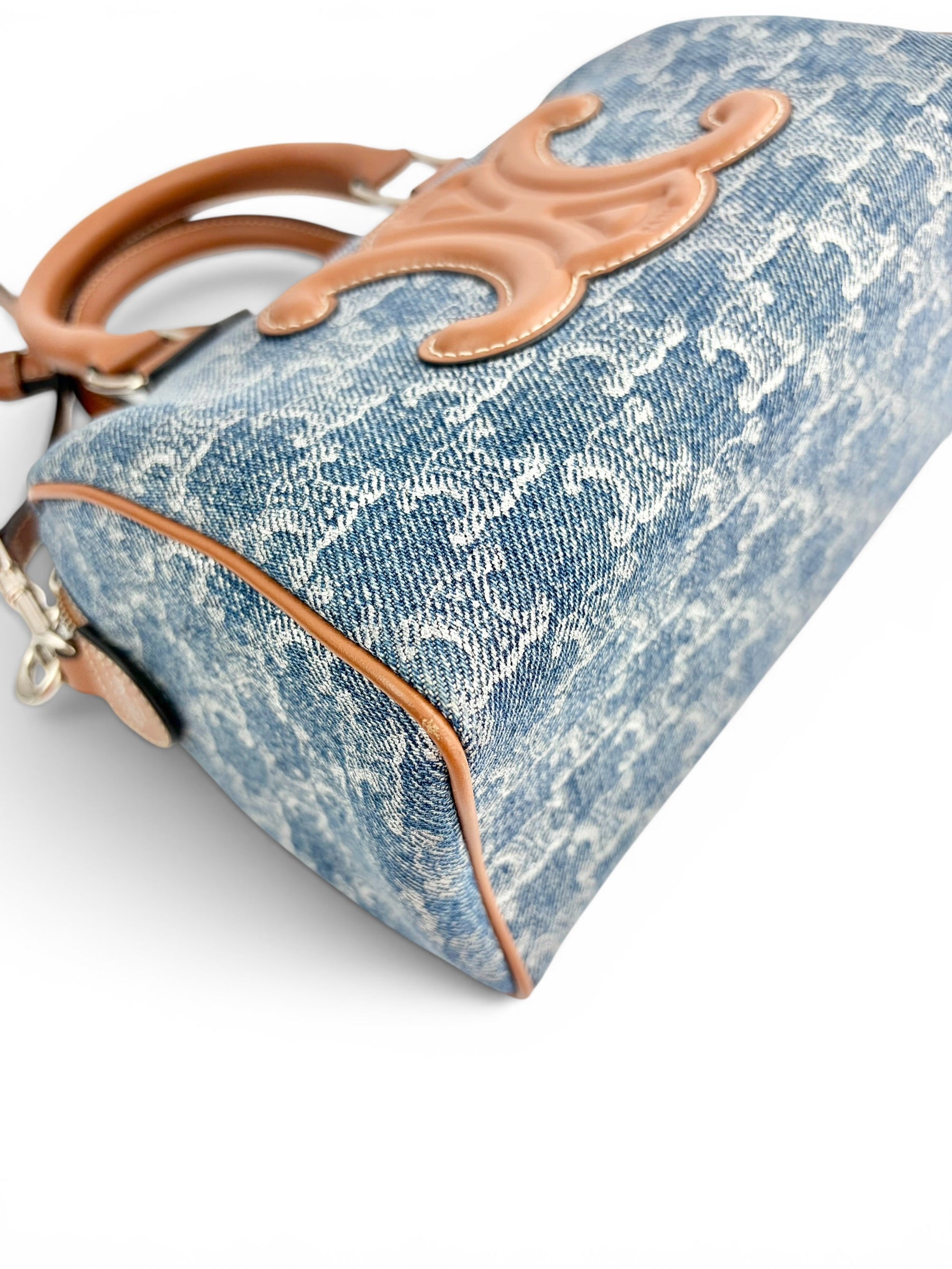 celine-denim-triomphe-25cm-boston-bag-w--strap-8
