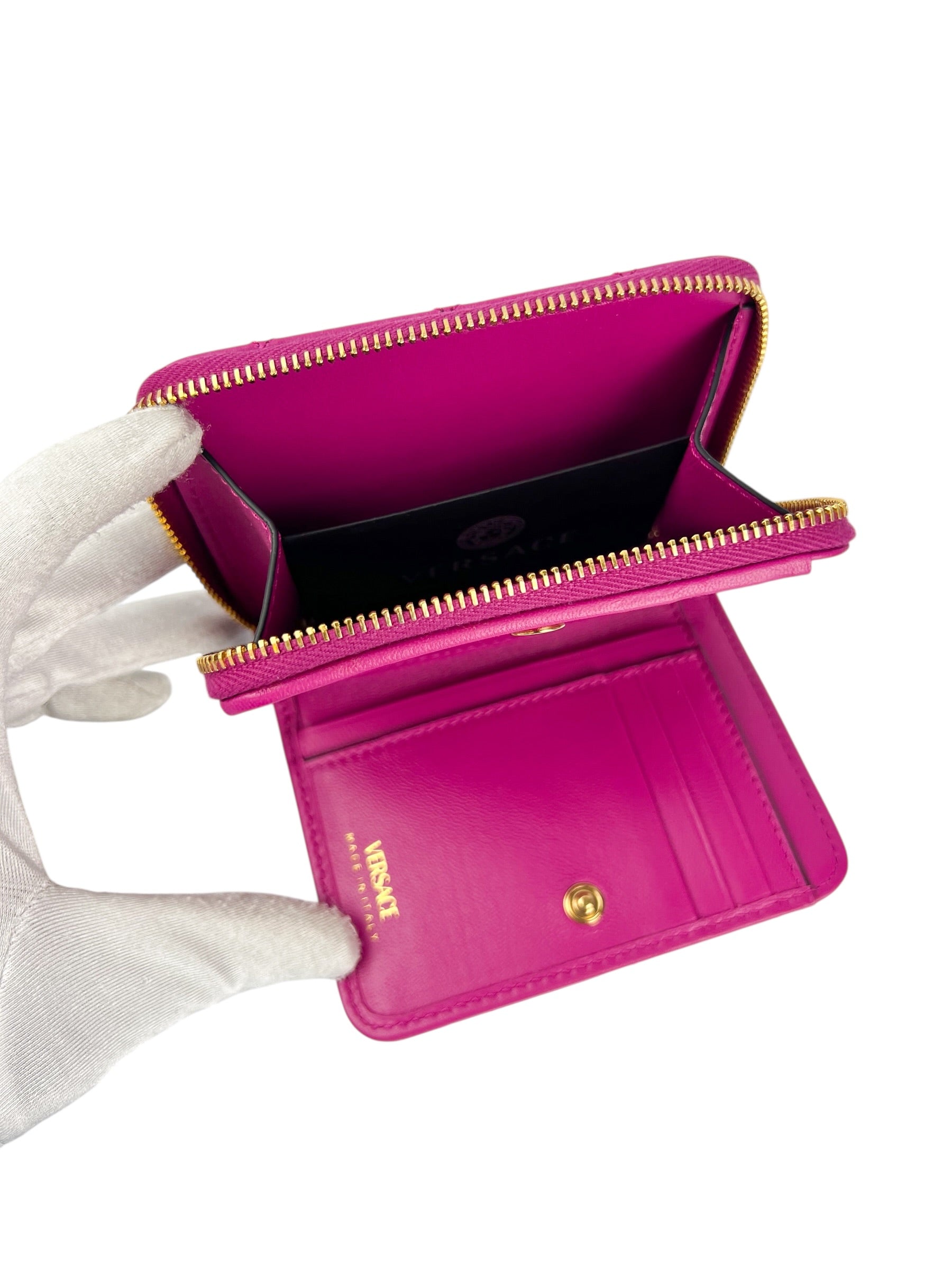 versace-hot-pink-leather-compact-zip-wallet--7
