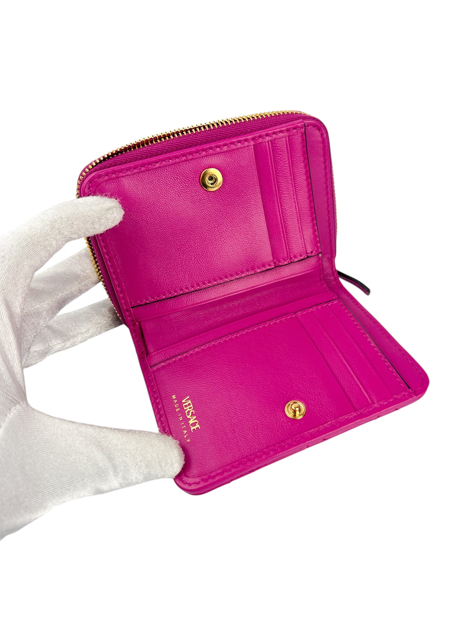 versace-hot-pink-leather-compact-zip-wallet--6