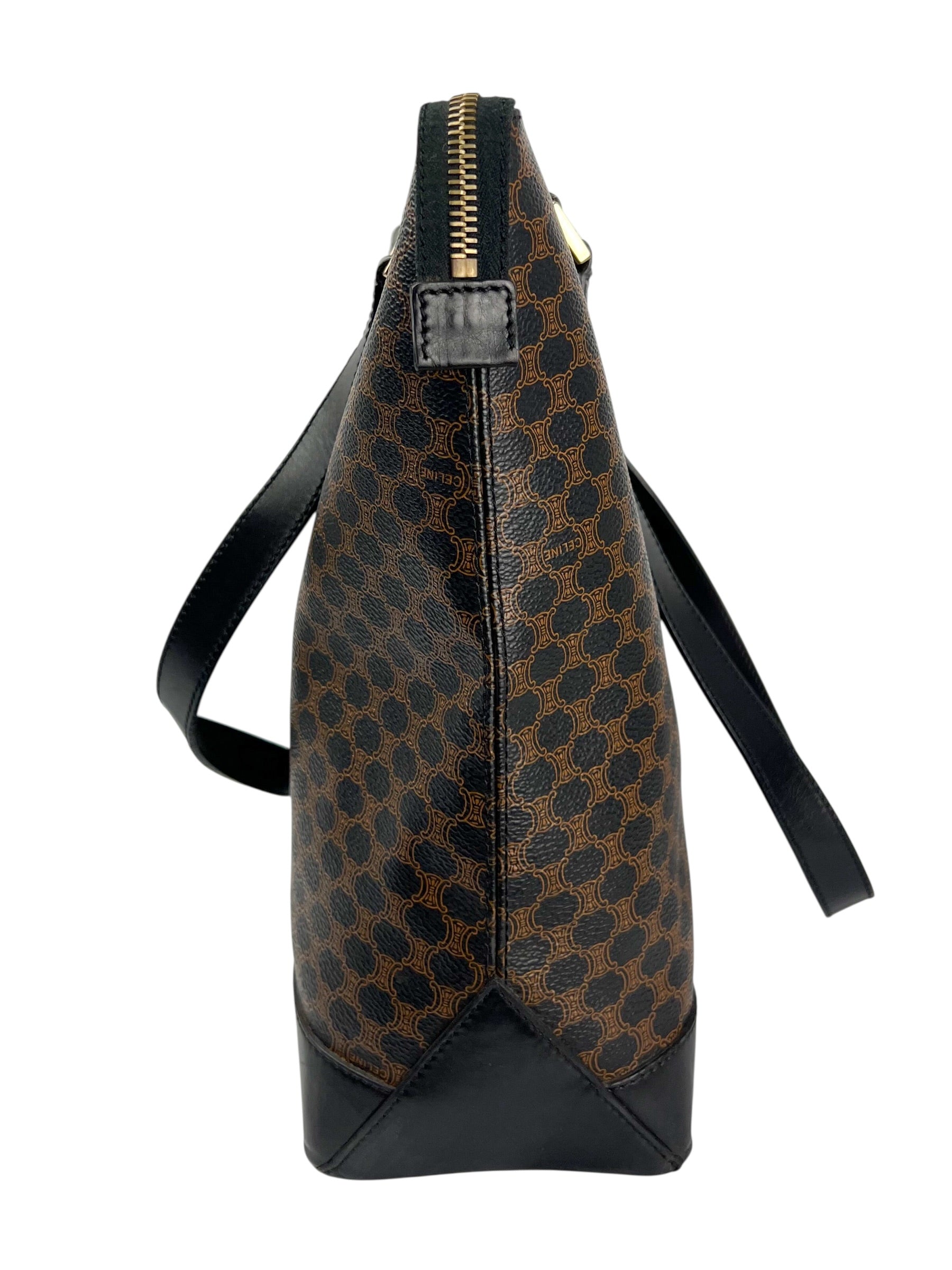 celine-vintage-black-macadam-zip-tote-1