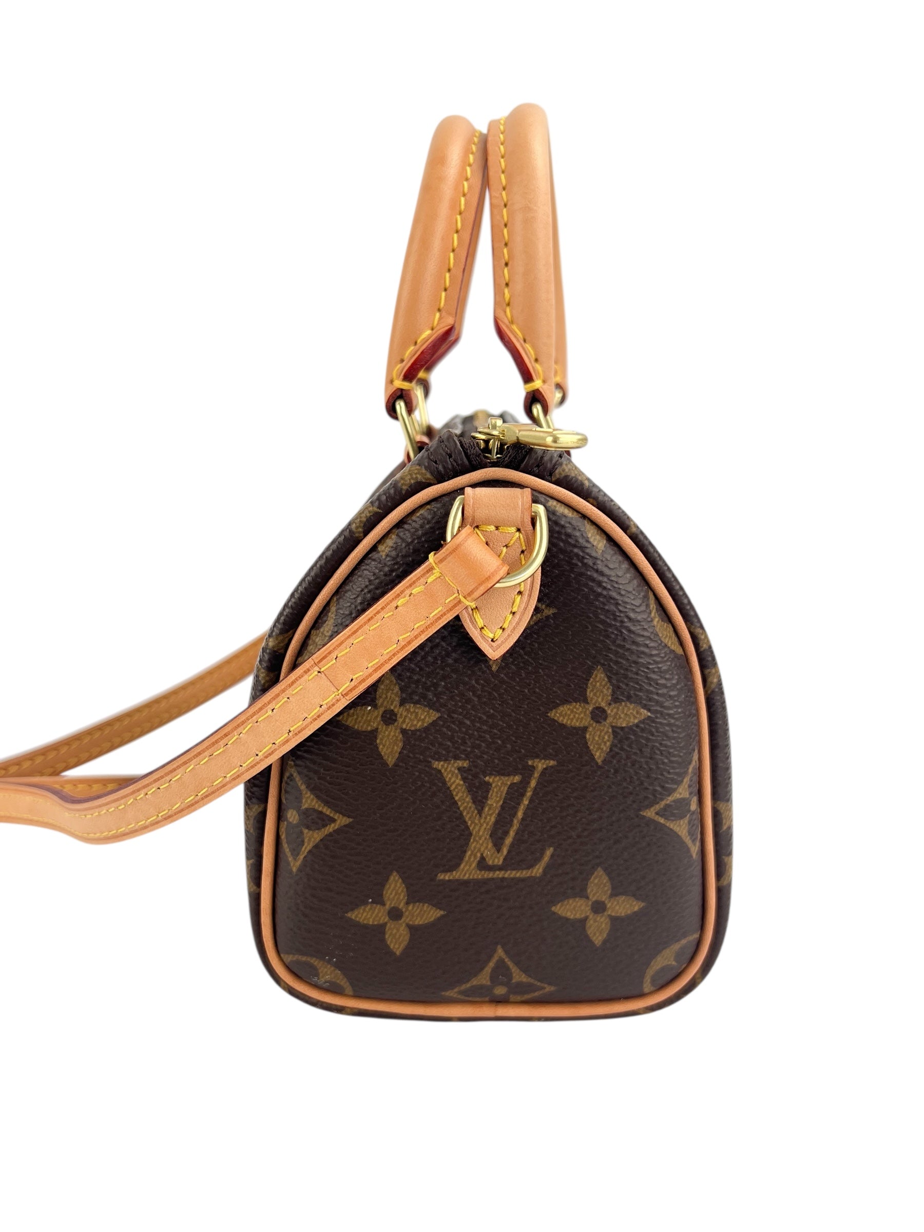 Louis Vuitton Monogram Nano Speedy (Full Set)
