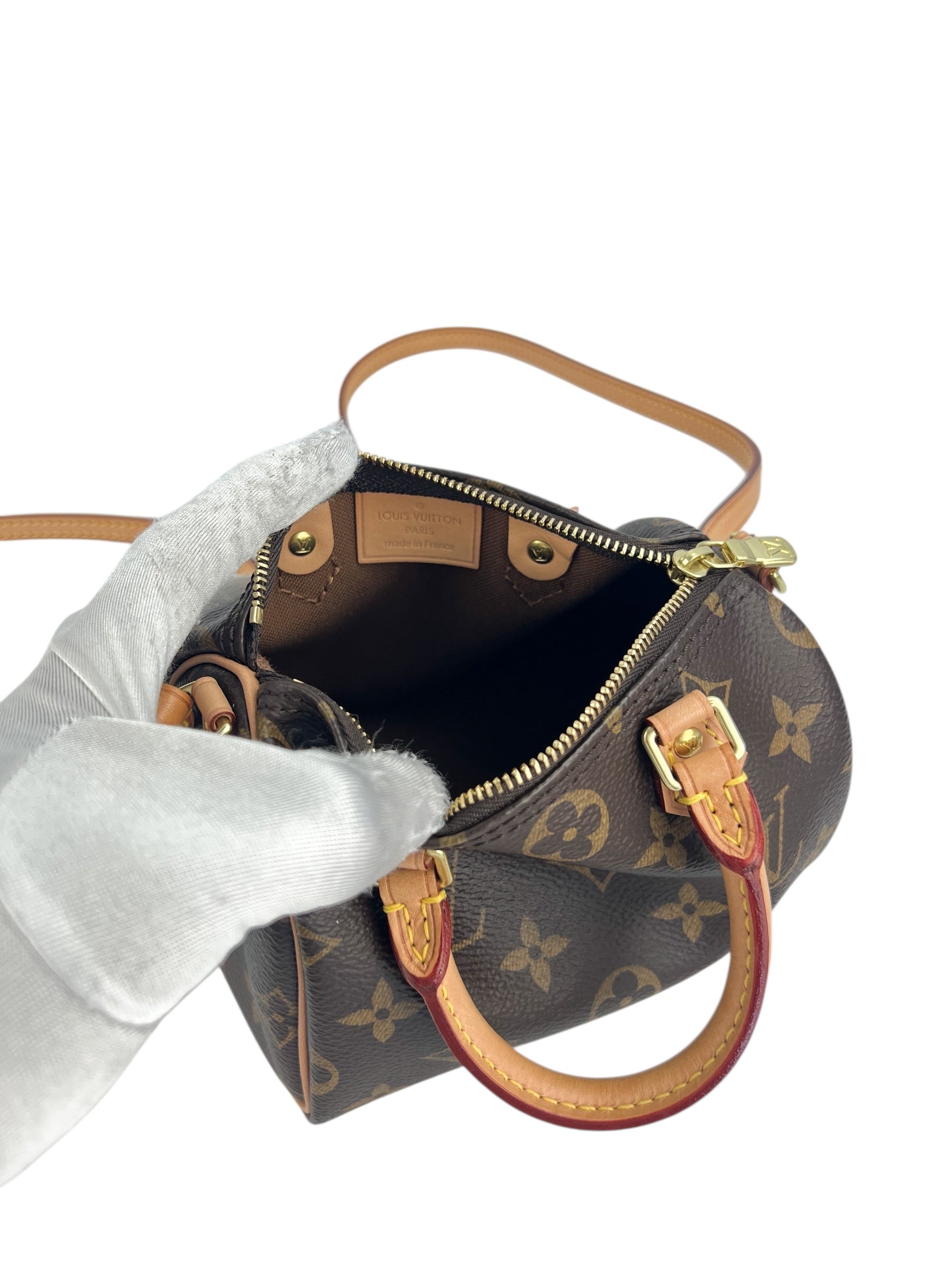 Louis Vuitton Monogram Nano Speedy (Full Set)