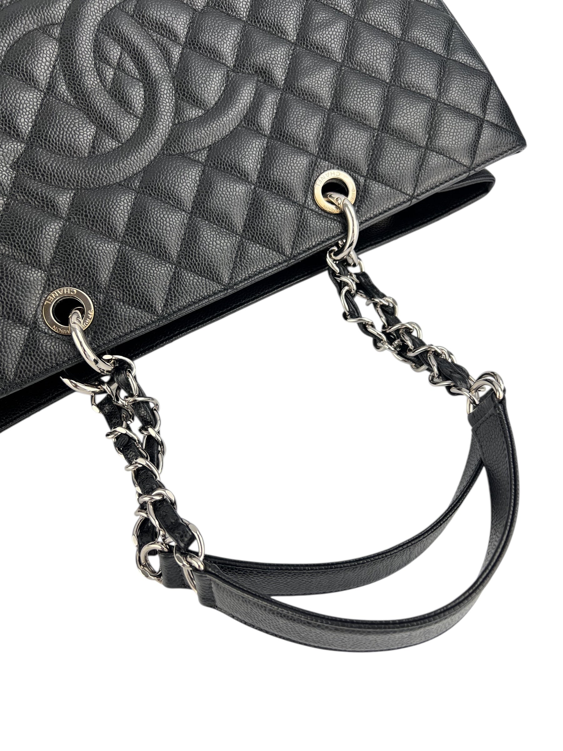 Chanel Black Caviar XL Grand Shopping Tote (FULL SET)